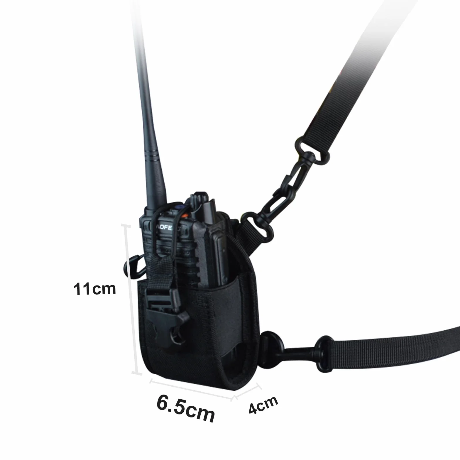 Baofeng UV5R Quansheng UVK5 Retevis Kenwood Motorola Yaesu Icom nylon custodia universale per radio walkie-talkie con tracolla