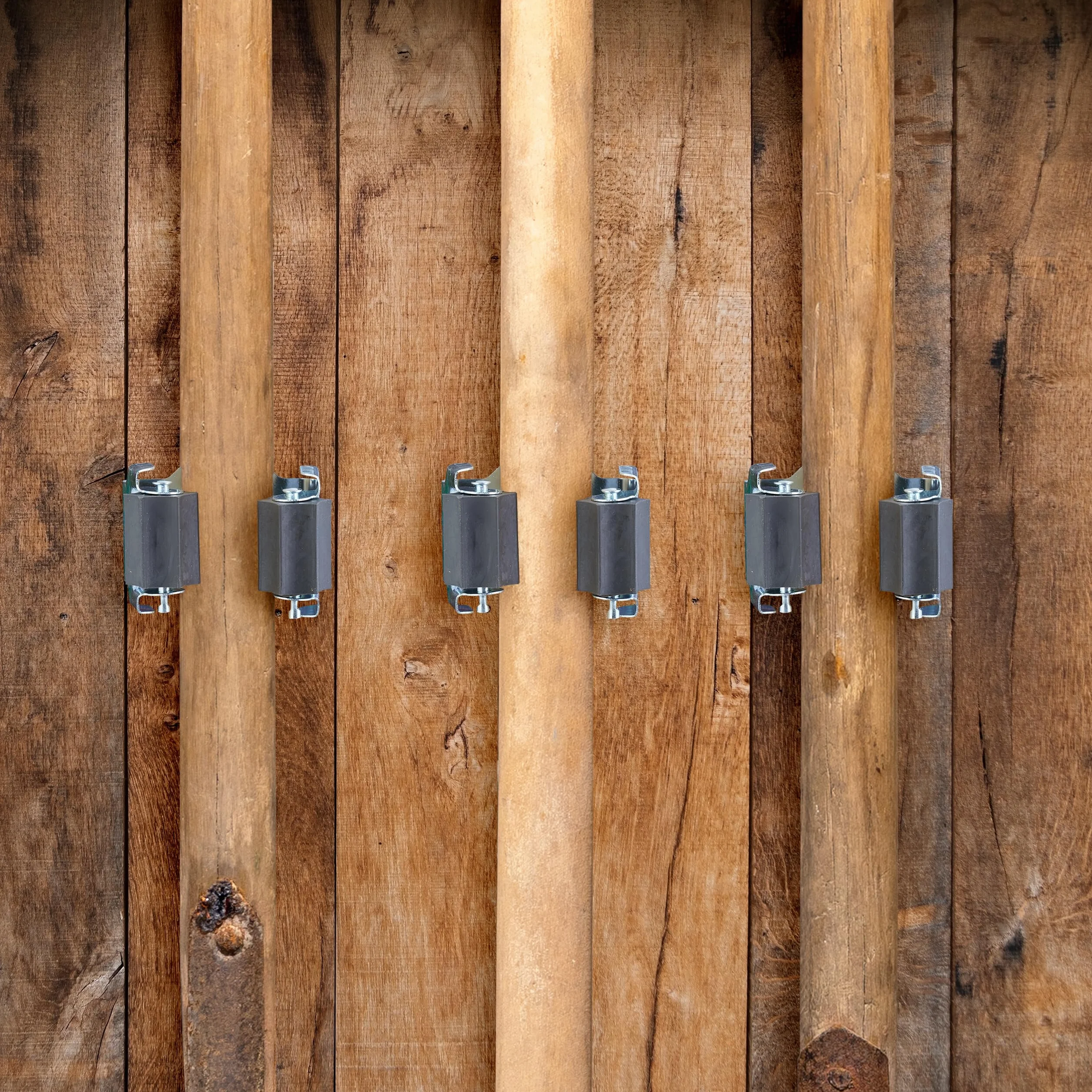 Relaxdays Ganci Porta Attrezzi da Giardino, Set 20 Appendi Portascope e Utensili Casa, Ferro e Poliresina, Nero Argento