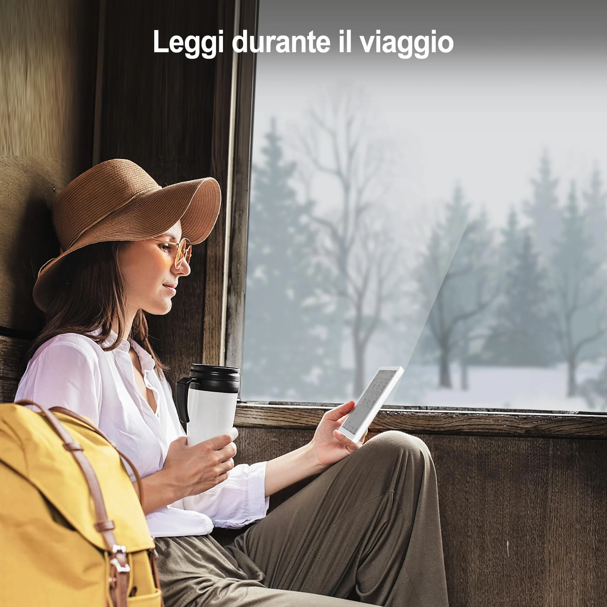 Veidoo 5.8 Pollici Lettore di Libri Elettronici, Schermo Tattile HD, Carta E-Ink, 32GB ROM, WiFi, Bianco