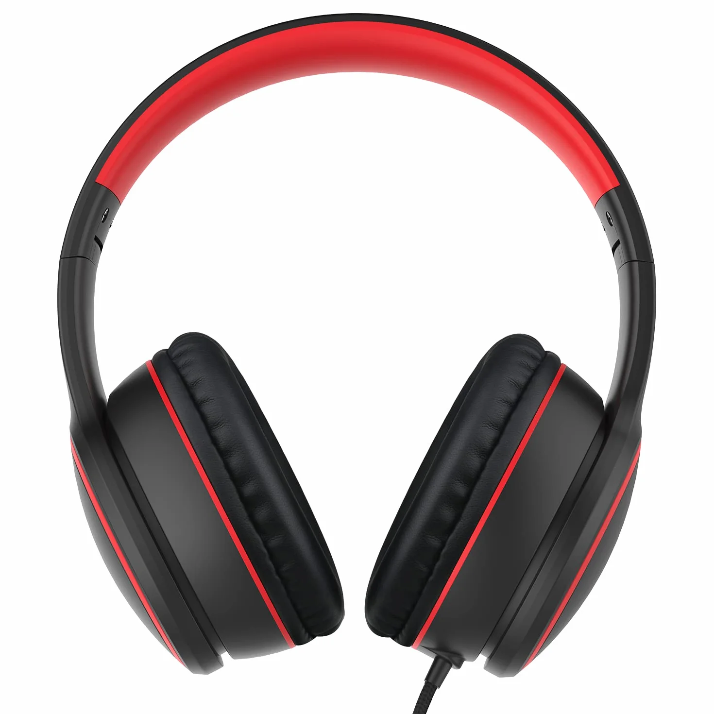 R10 Cuffie Auricolari con Microfono Stereo Piegevoli, Cavo Antigroviglio 1.5m, Nero