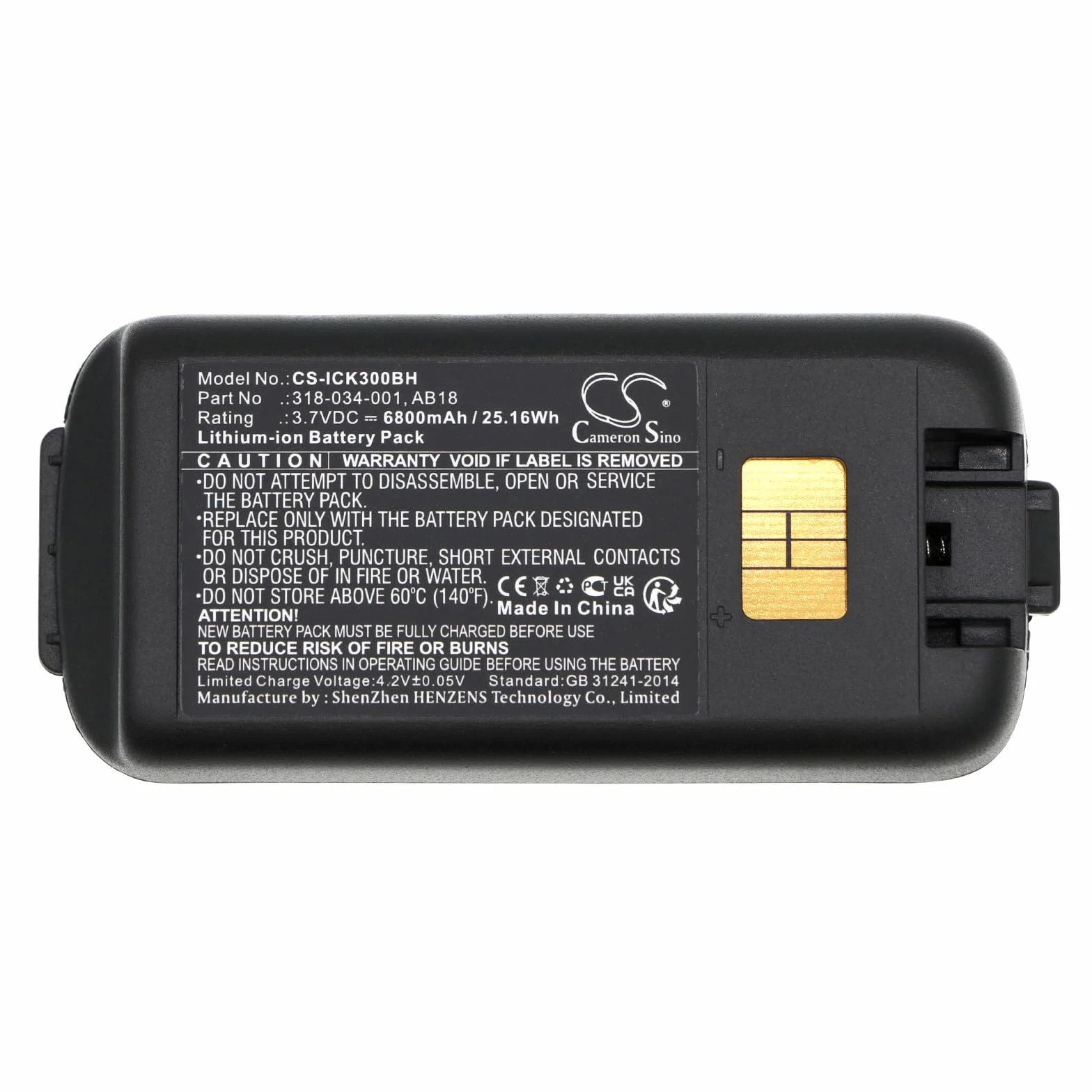 TECHTEK Batteria 6800mAh compatibile con Intermec CK3, CK3A, CK3B, CK3C, CK3C1, CK3N, CK3N1, CK3R, CK3X, EDA61K