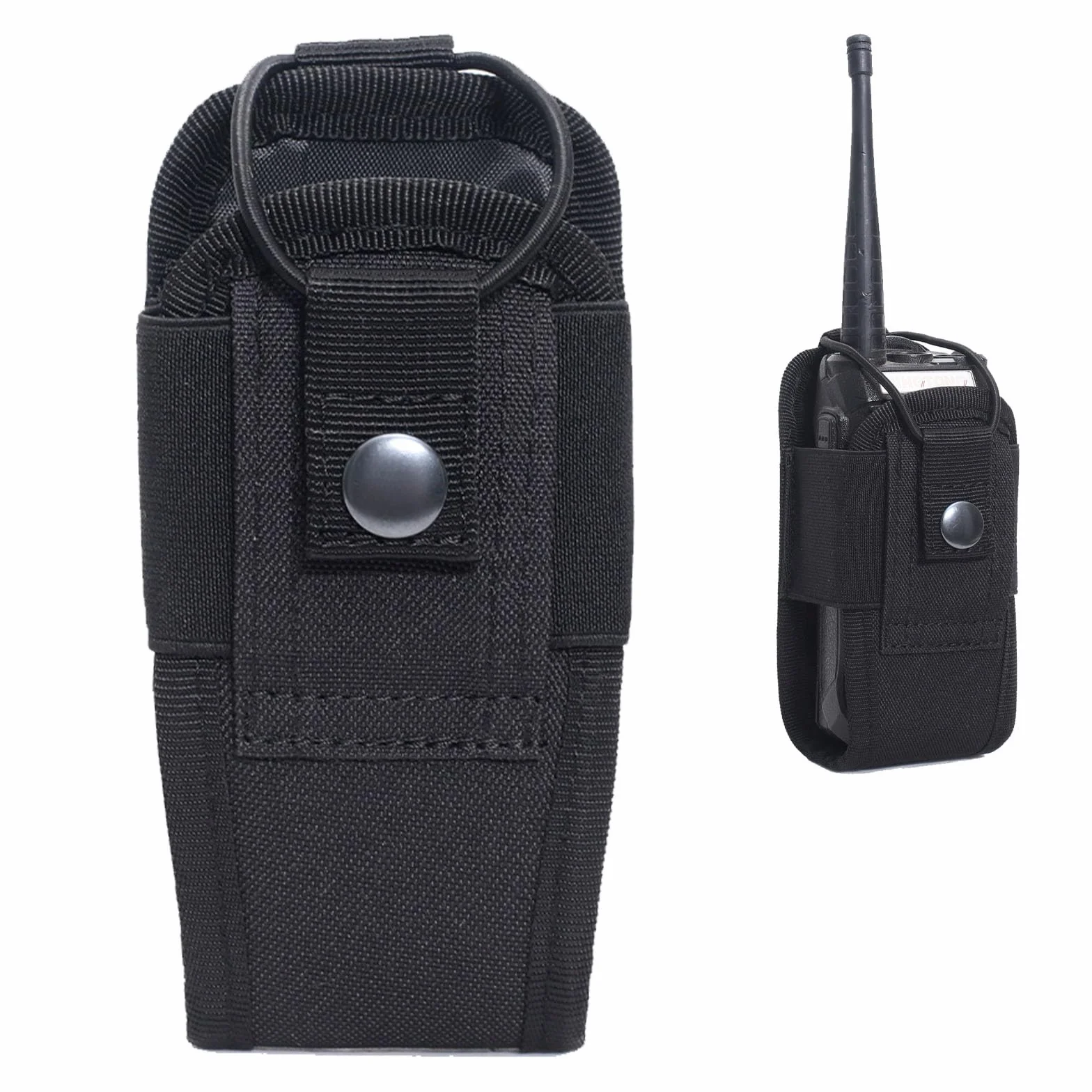 Custodia Radio Porta Cinturone per Walkie-Talkie Tattica Nero