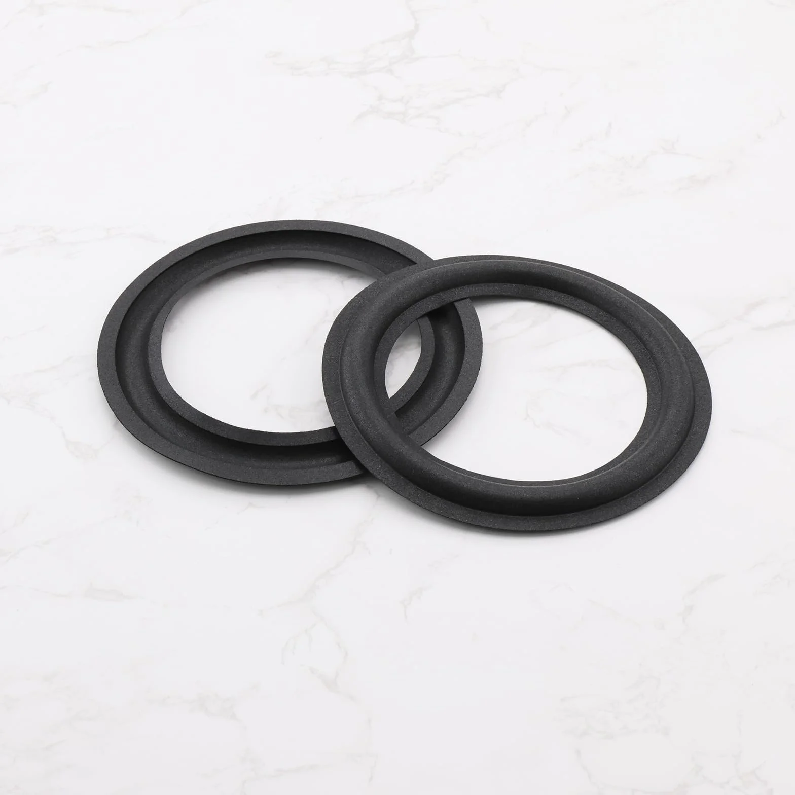 Kit riparazione altoparlanti 16,5 cm, bordo in schiuma, 4 pezzi, diametro interno 106 mm, diametro esterno 152,7 mm, nero