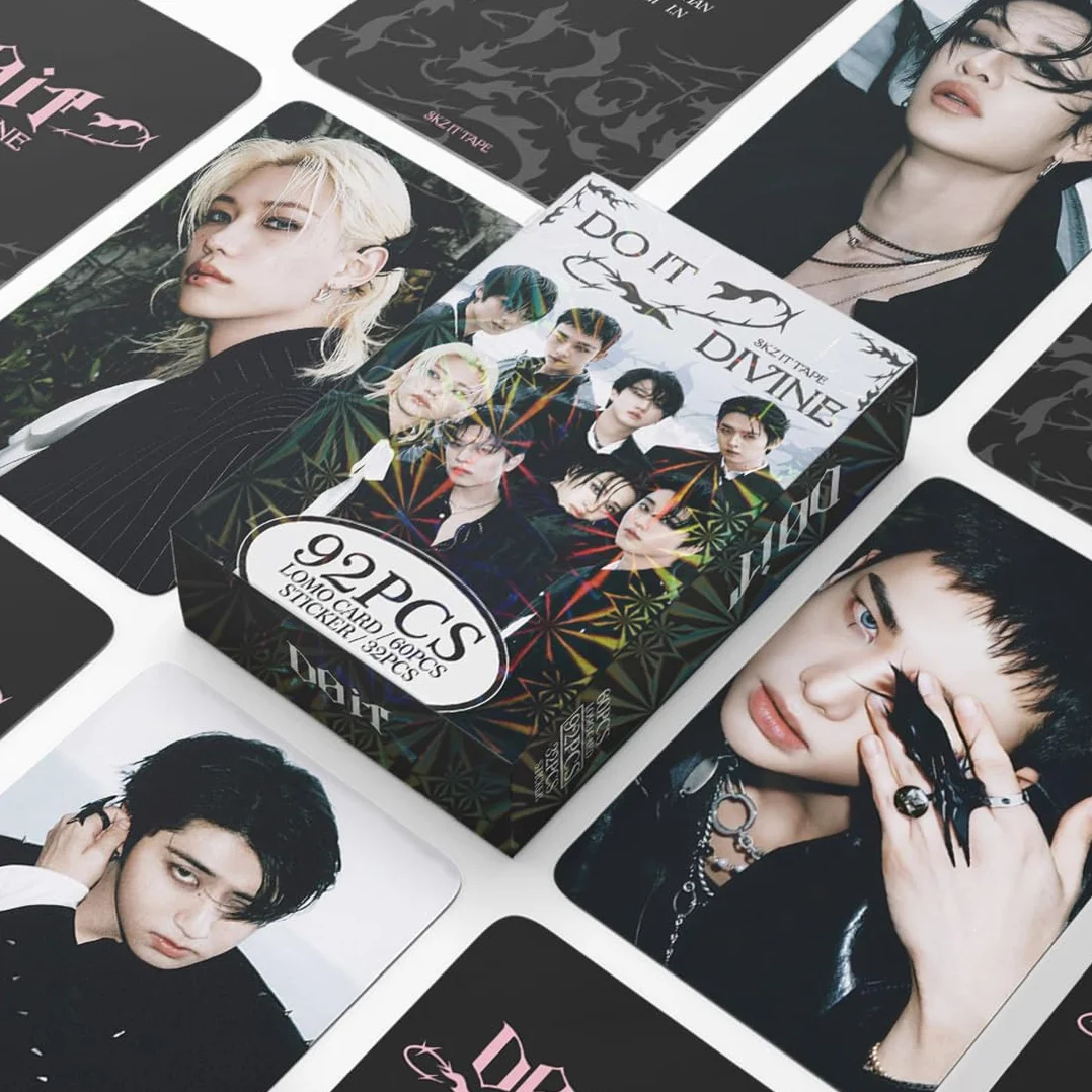 Kpop Stray Photocards 60 pezzi Lomo Carte 32 Adesivi SKZ Album Fan