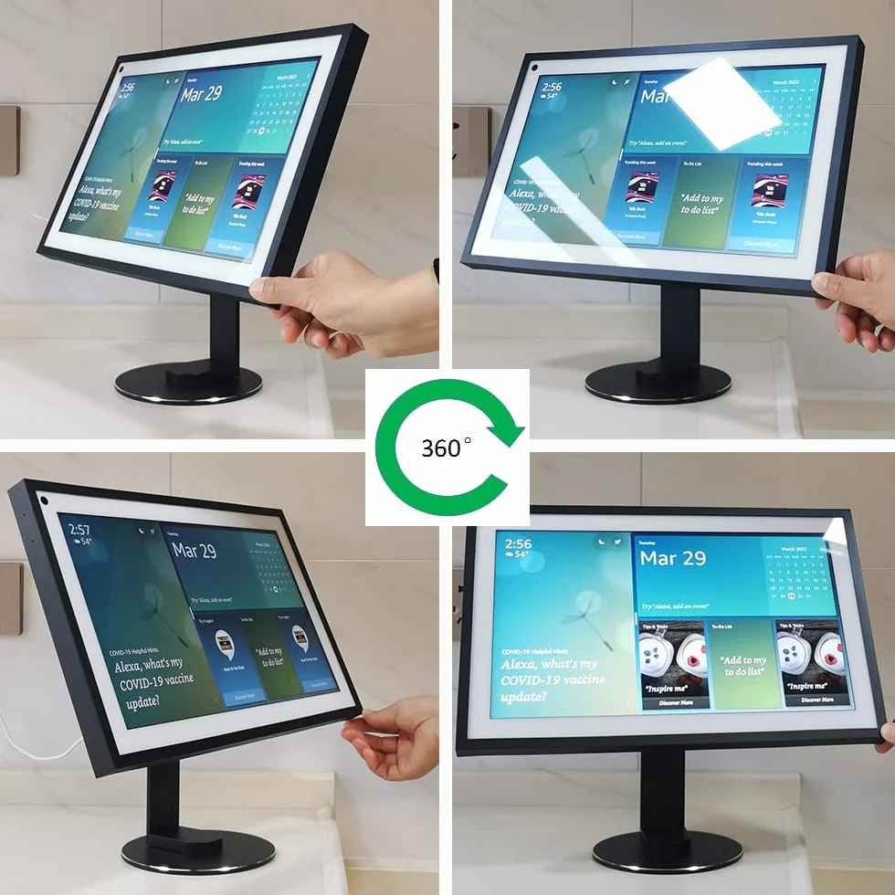 ATOPHK Echo Show 15 Stand girevole e inclinabile in alluminio