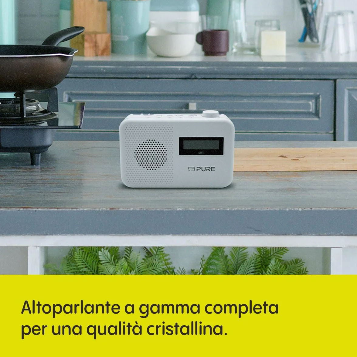 Pure Elan One2 Radio Portatile DAB+/FM Bluetooth 5.1 LCD Bianco Cotone