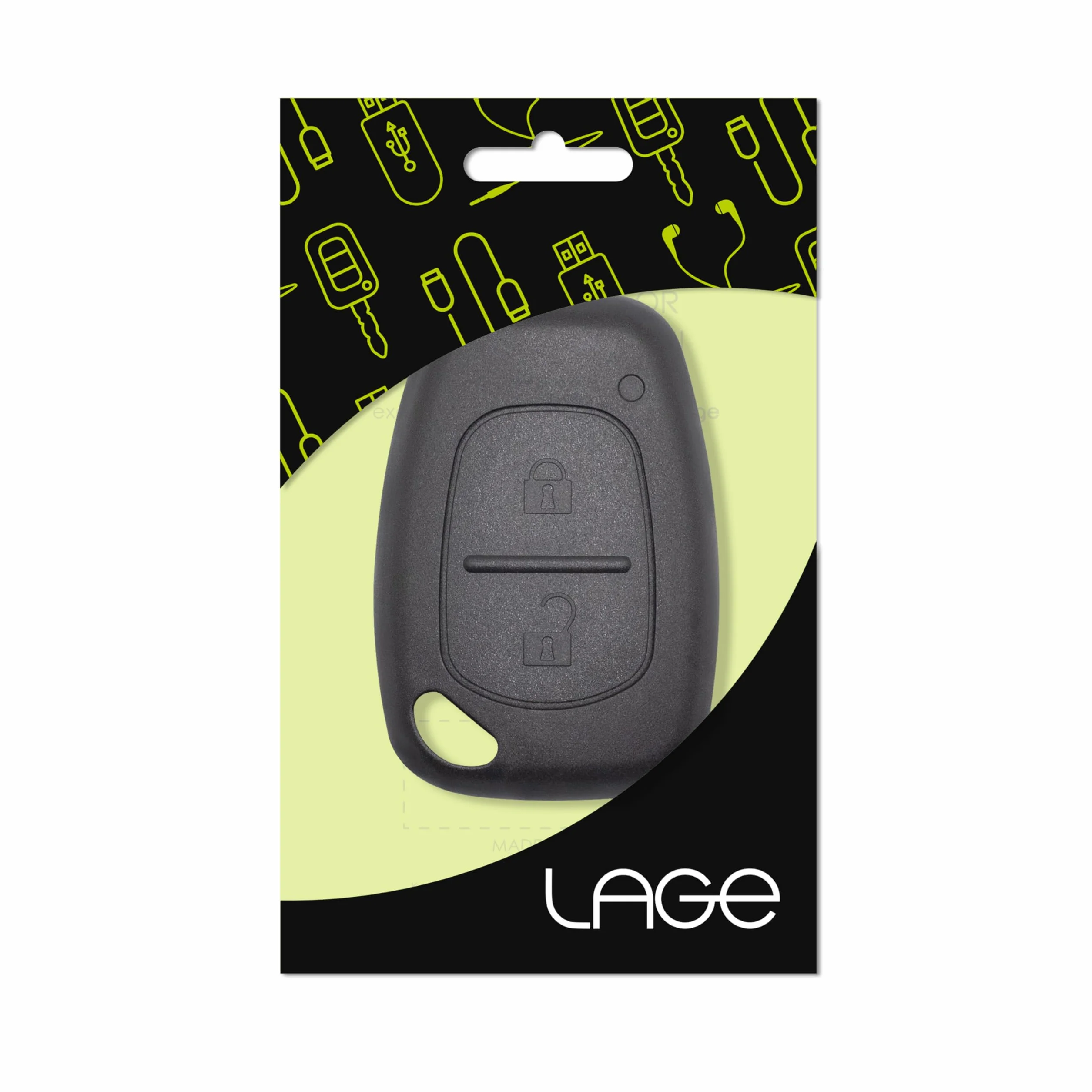 LAGE Ricambio Chiave Guscio 2 Tasti Telecomando compatibile Renault Master Trafic Clio Twingo Megane Laguna Espace Kangoo Safrane Modus Opel Vivaro Movano Nissan Interstar