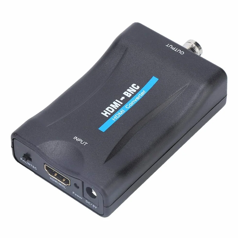 ASHATA Adattatore HDMI a BNC, Convertitore Segnale Video Composito 480i 576i NTSC/PAL