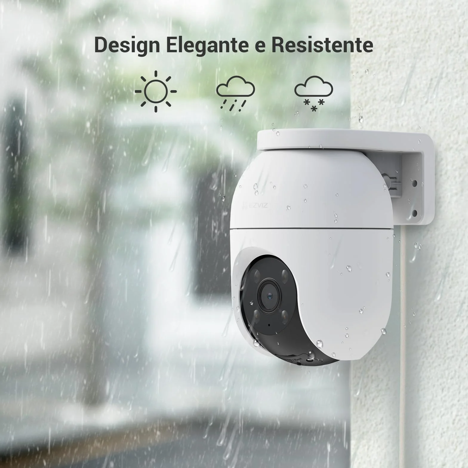 EZVIZ C8c 5MP Telecamera Wi-Fi Esterno 3K Motorizzata 360° Visione Notturna Colori Rilevamento Persone Veicoli Tracciamento Zoom Auto Alexa Google