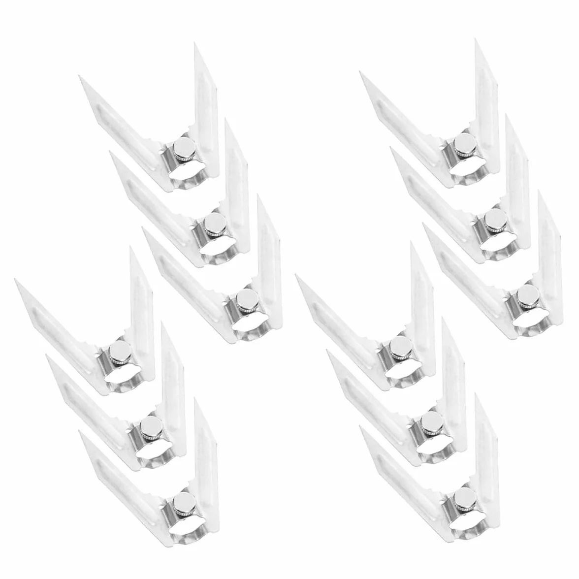 Set 12 Forchette per Spiedo Girarrosto in Acciaio Inox Resistenti al Calore, Accessori per Barbecue e Forno per Pollo Arrosto Uniforme, Adatte a Grigliate All’aperto e Cucina