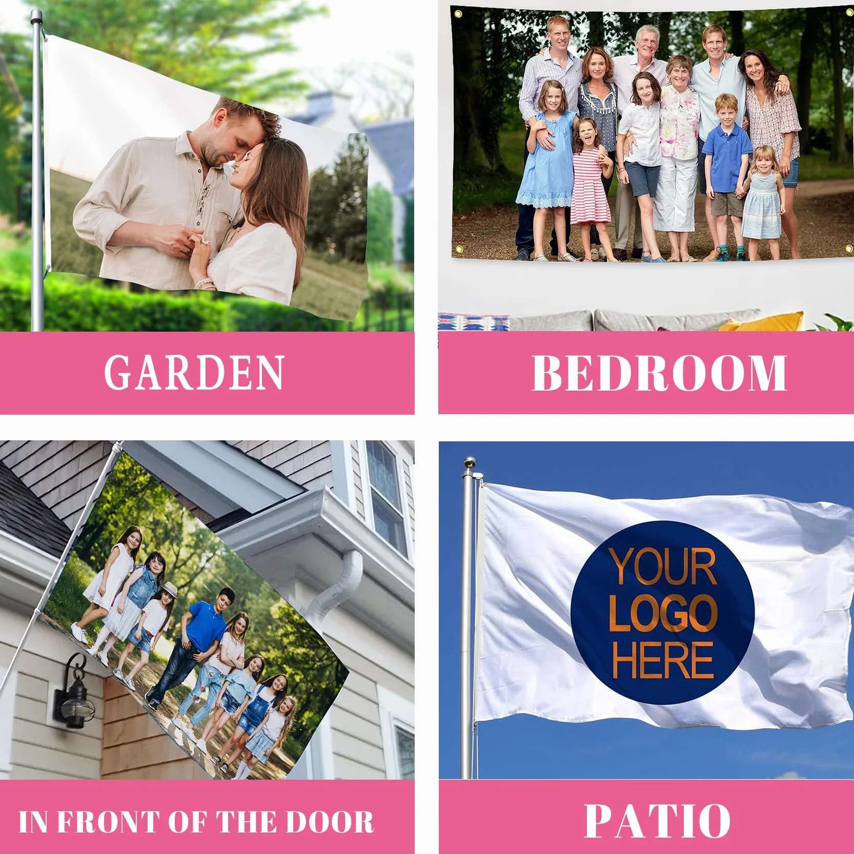 Bandiera Personalizzata con Logo per Decorazione Esterna Balcone Prato Festa