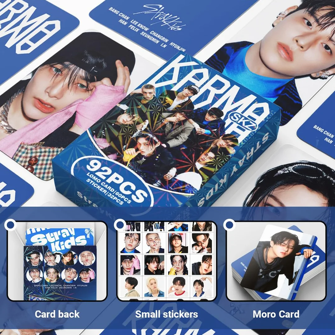 Stray Kids Photocards 60 pezzi Karma Lomo Carte 32 Adesivi SKZ Album Fan KARMA-B