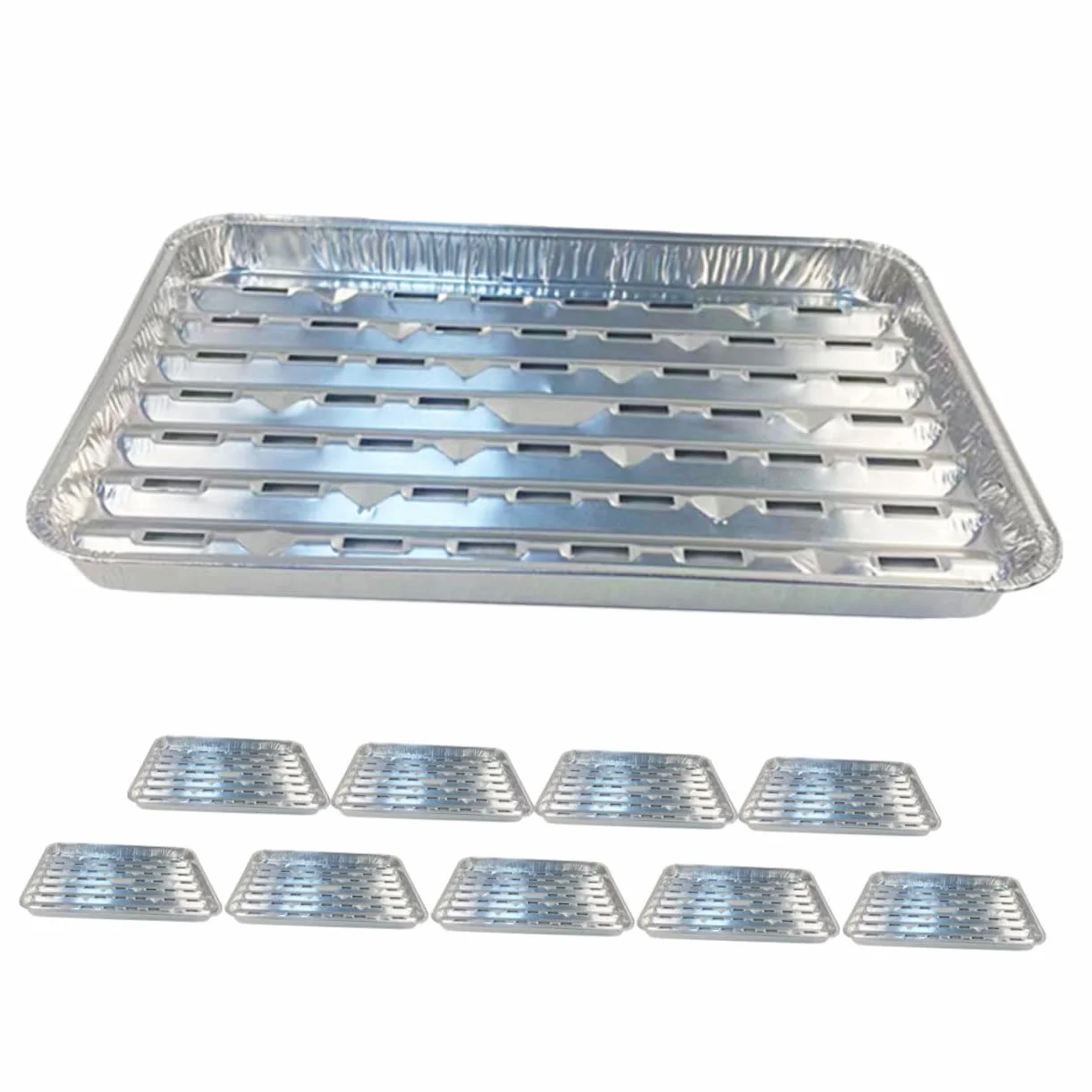 Mipcase 10Pezzi Padelle Usa e Getta Resistente Alle Temperature per Barbecue Carne