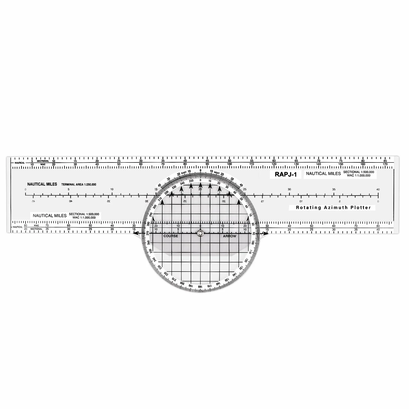 Plotter aeronautico Medarchitect 34 cm 8 funzioni azimut rotante grafici WAC navigazione aerea pilota