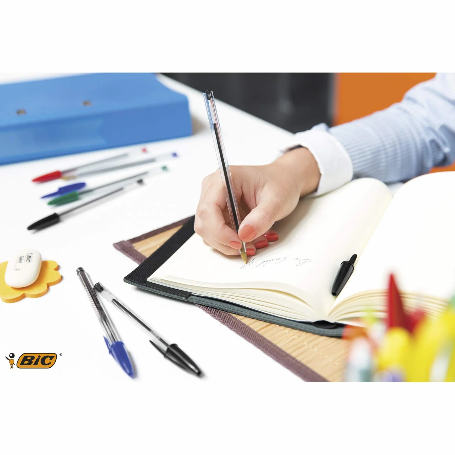 Bic Cristal Original Punta Media 1 mm Penne Colore Nero Confezione 100