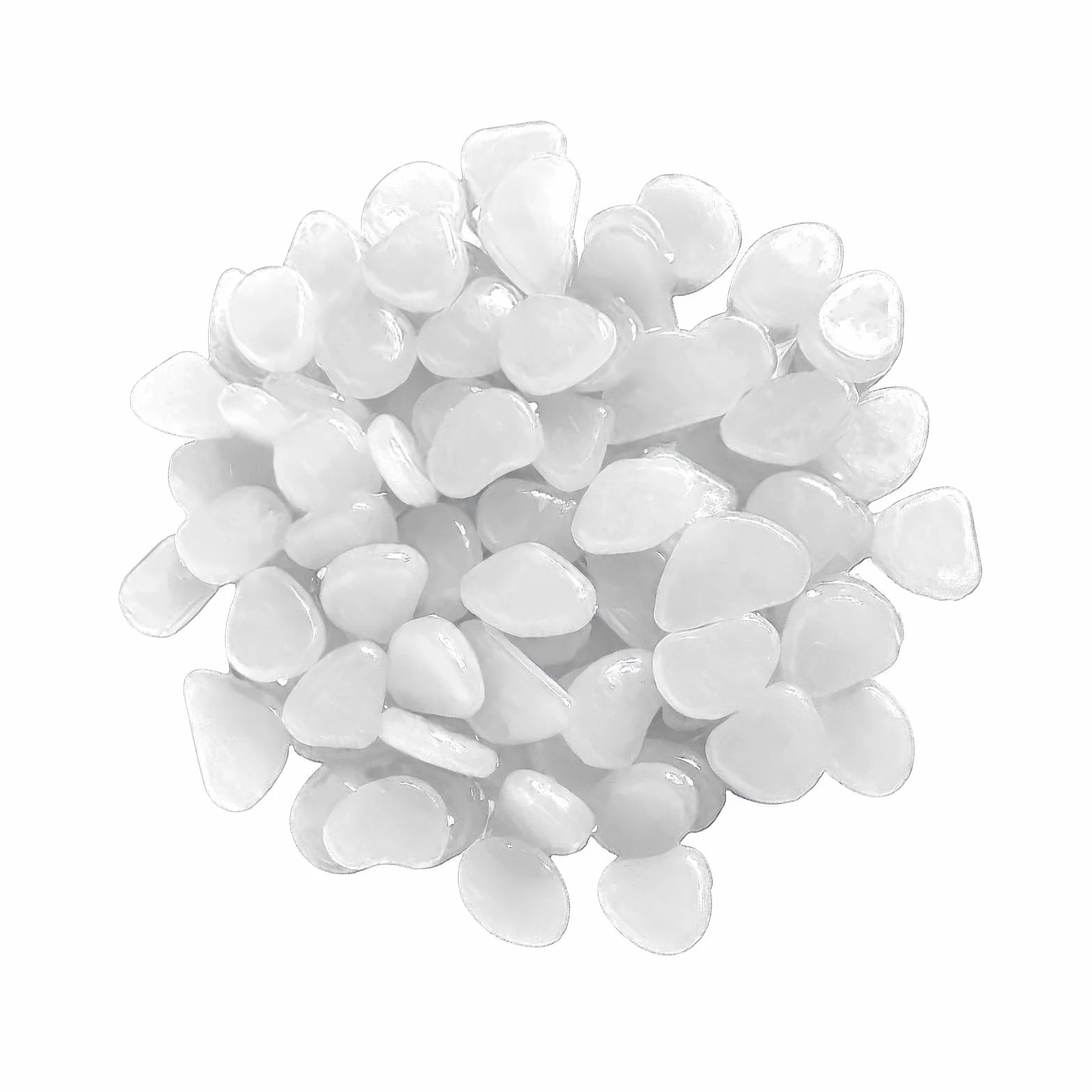 Pietre Luminose da Giardino 300 Pezzi, Sassi da Giardino, Decorative Sassi Luminosi, Brillanti Ciottoli, Pietre Luminosi per Acquario Prati Terrazza, Sassi Decorativi per Vasi, Pietra Luminosa Bianco