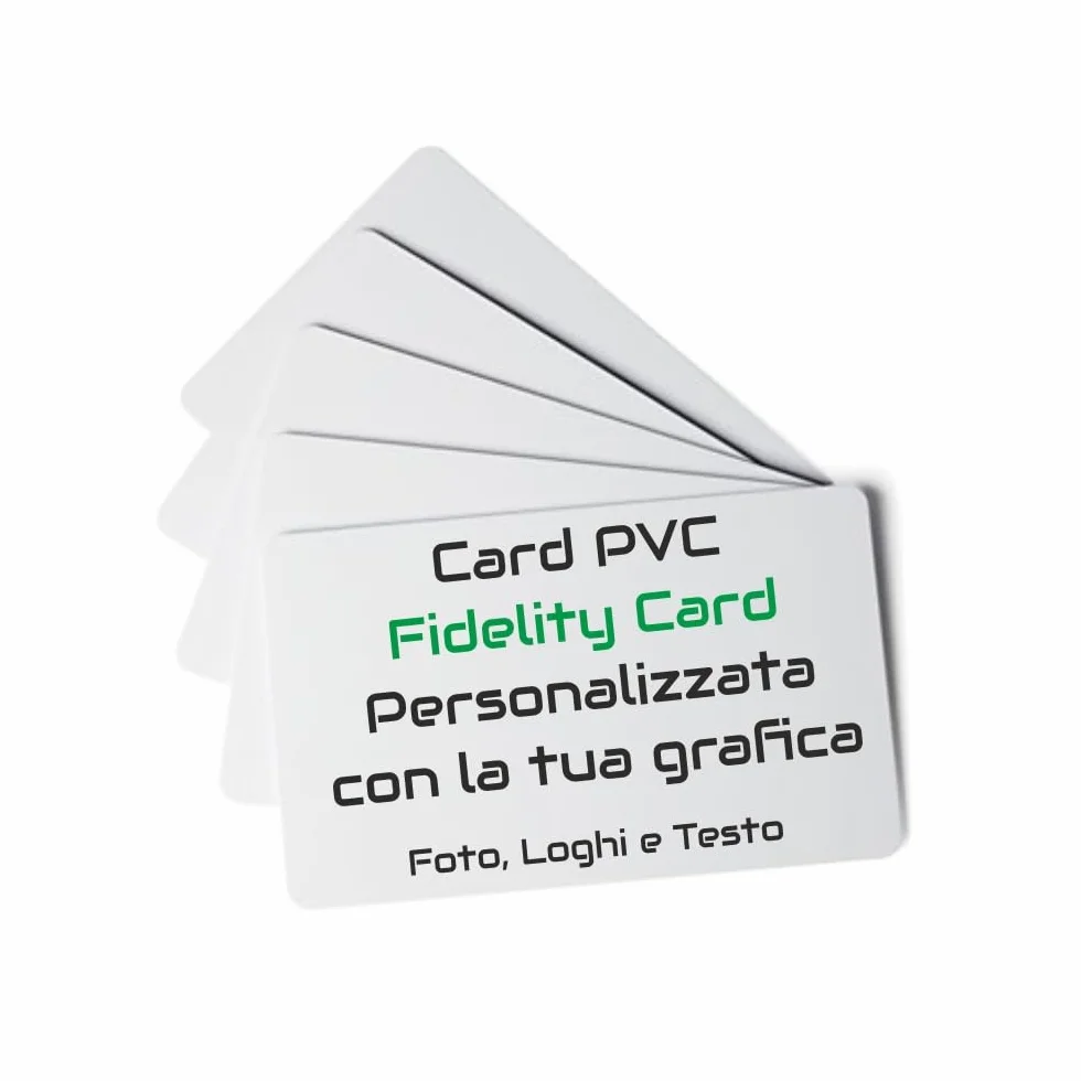 Generico Tessera Card PVC Biglietto da visita personalizzato impermeabile