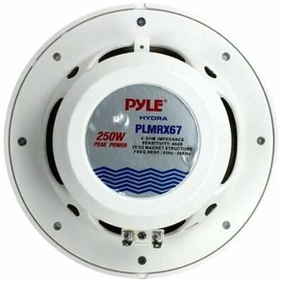 Pyle 2 ALTOPARLANTI PLMRX67 bianchi a 2 vie 250 watt max 19,3 cm impermeabili a coppia