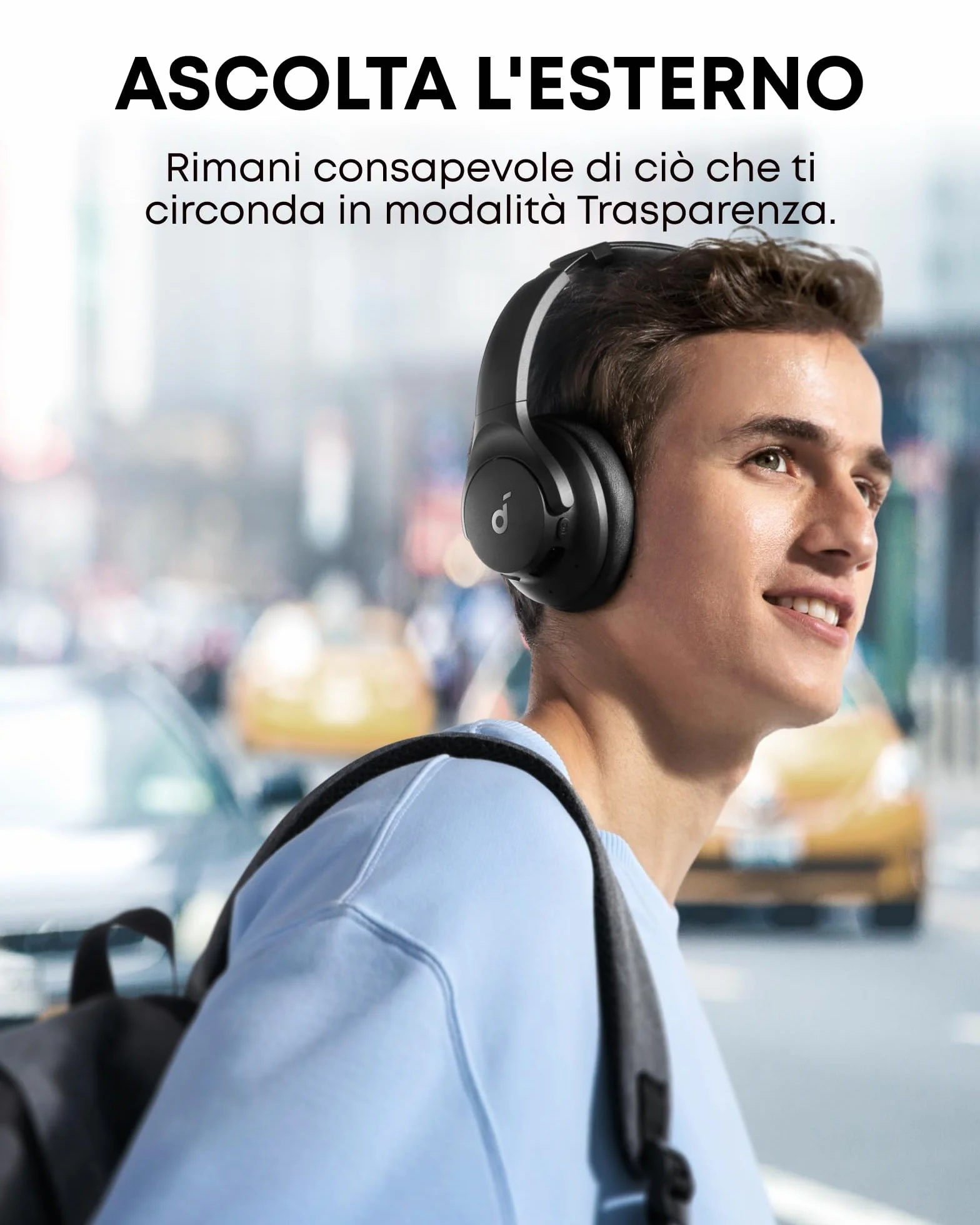 Soundcore by Anker Q20i Cuffie Bluetooth Cancellazione Rumore Attiva Ibrida, 40 Ore ANC, Hi-Res Audio