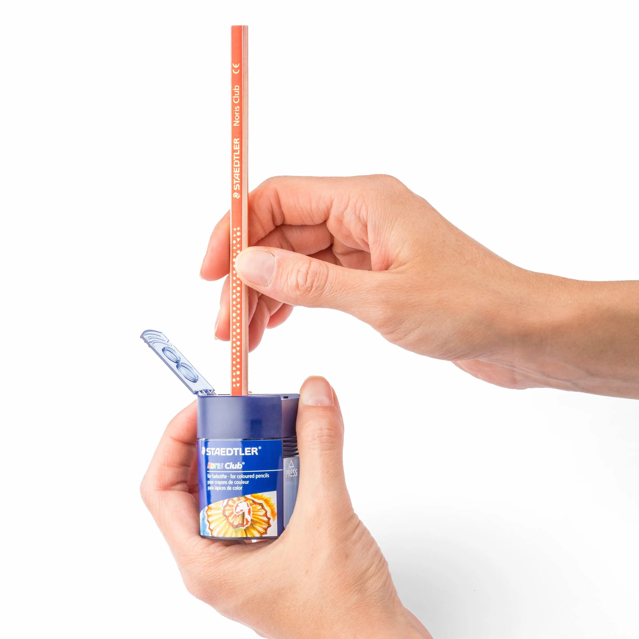Staedtler Noris temperino a due fori con serbatoio blu