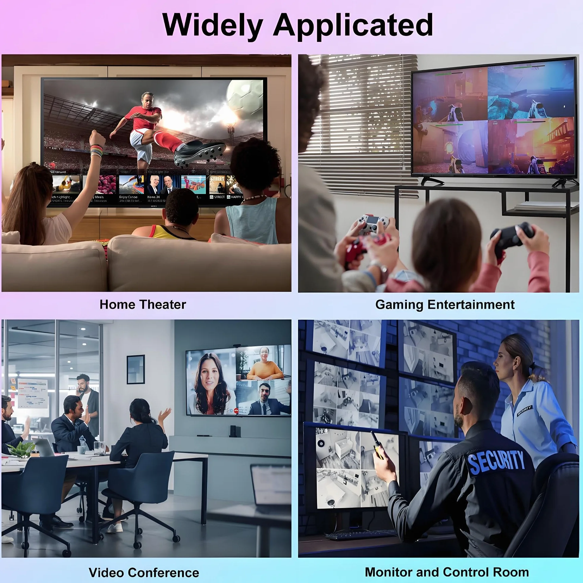 HDMI Multi-Viewer 4X1 Seamless Switcher 4 in 1 Out con Telecomando IR 4K 30Hz 1080P 60Hz