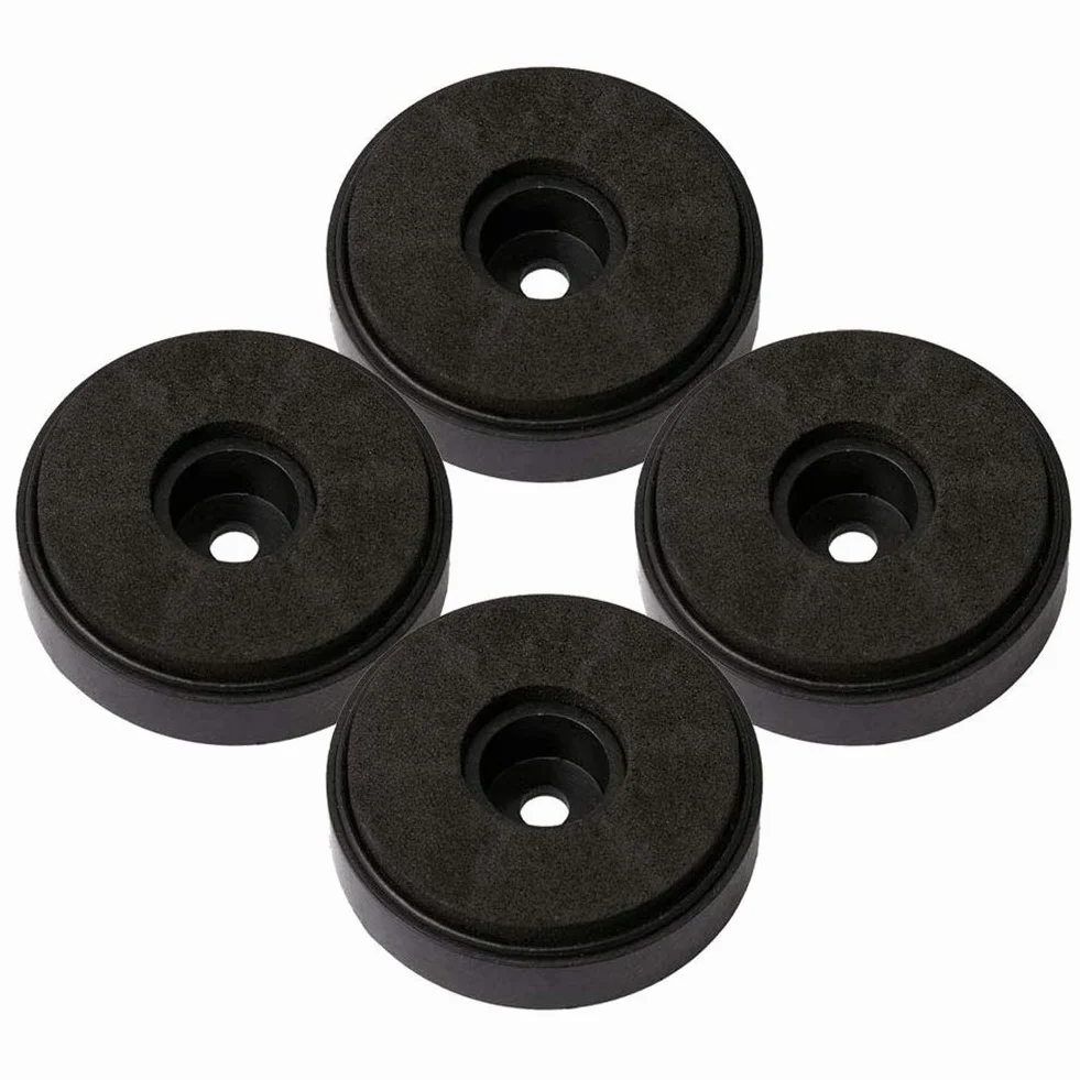 Piedini di Isolamento per Giradischi in Alluminio 40x10mm Supporto Piede Coni Base Audio Amplificatore (Nero)