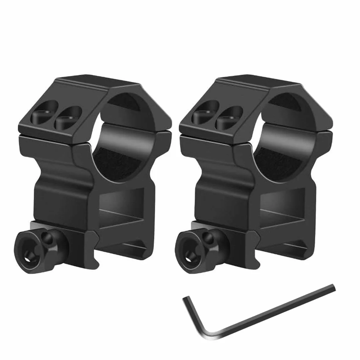 Anelli per cannocchiale da 1 Pollice ad Alto Profilo per Guida Picatinny da 20 mm, 2 Pezzi