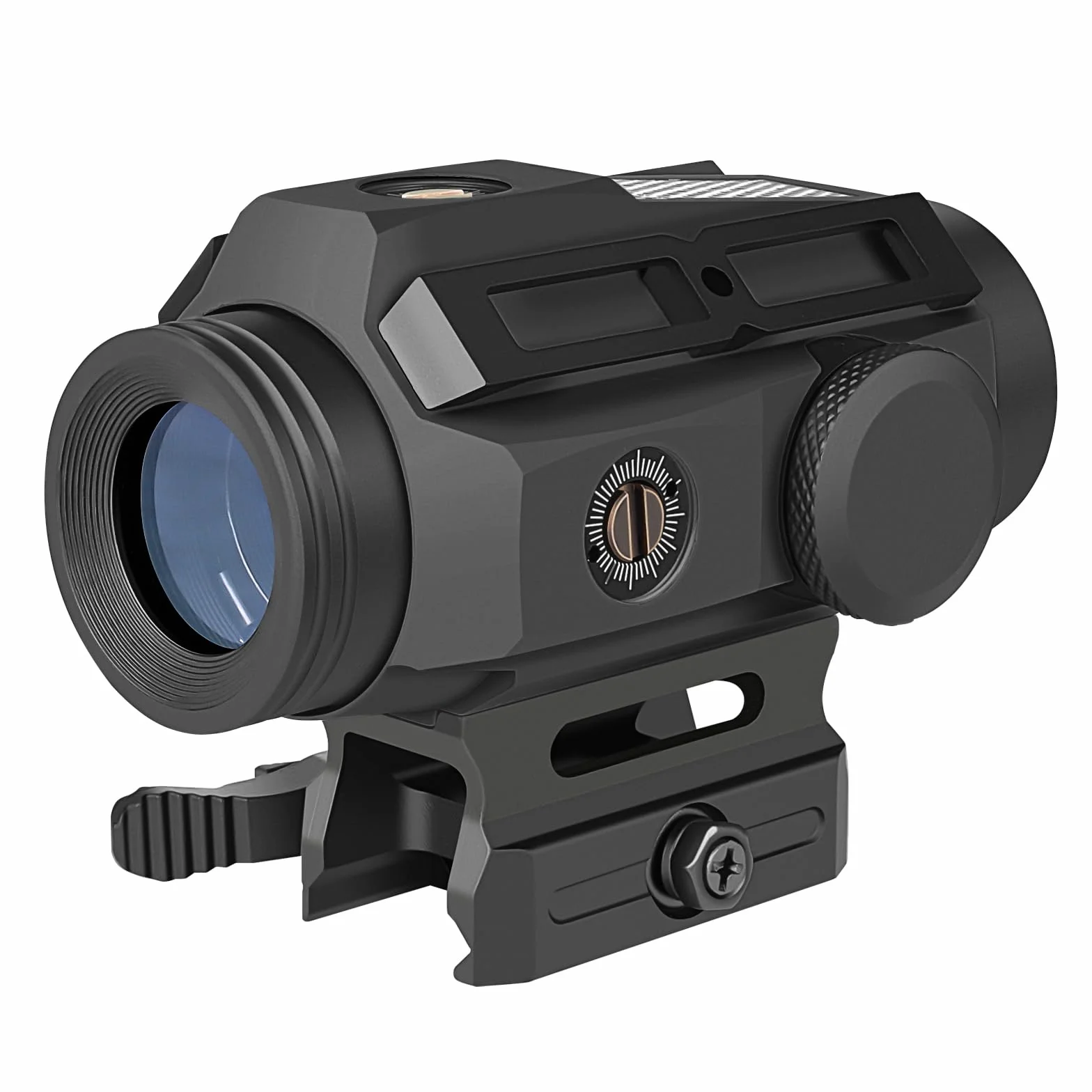 SPINA OPTICS Mirino solare Red Dot Sight 1x30mm 2 MOA con Reticolo Dot/Cross Circle e 7 livelli luminosità QD Mount