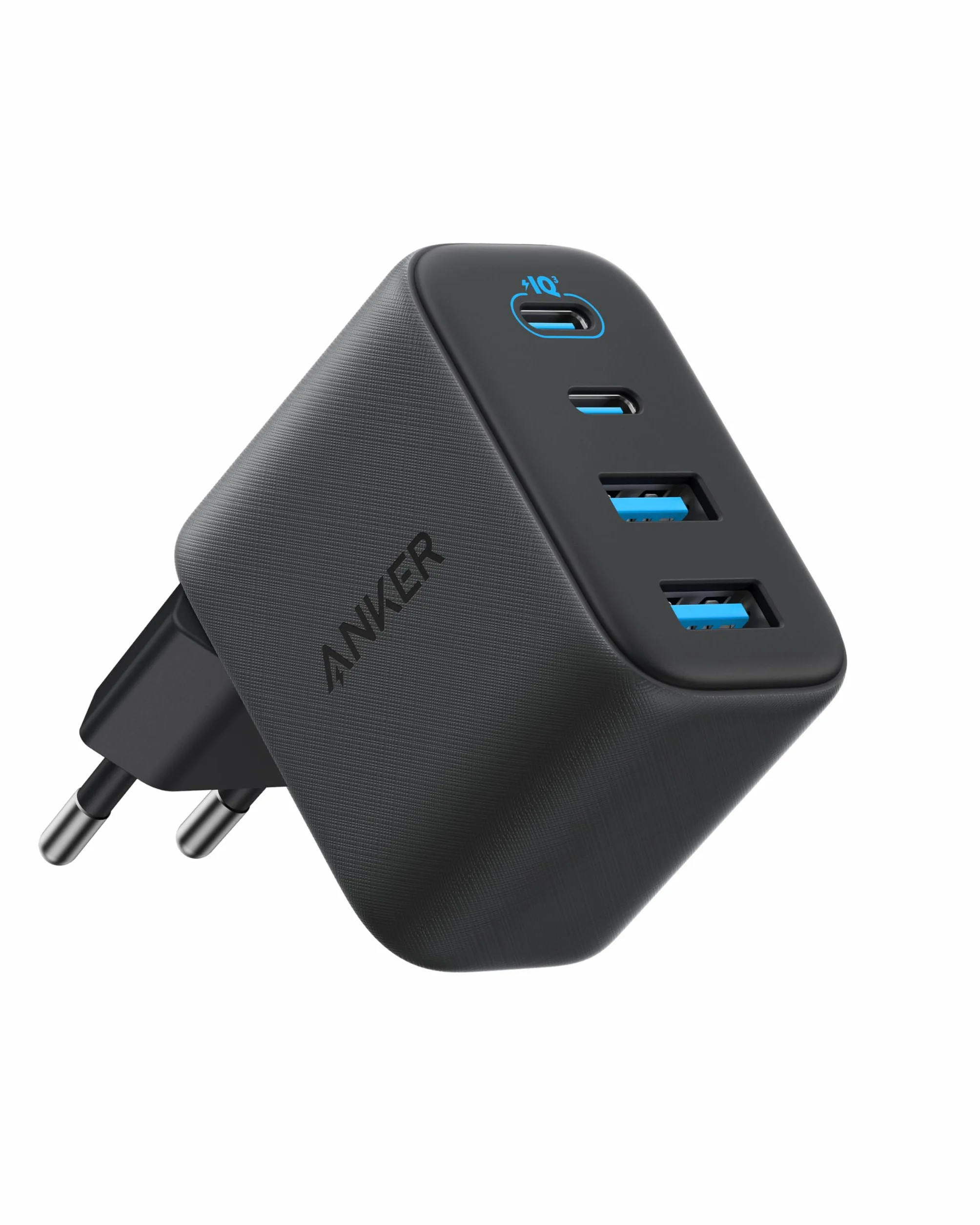 Anker Caricatore USB C 50W, Adattatore a 4 Porte con 2 USB C e 2 USB A, Design Compatto, per iPhone 17 Pro Max/Serie 16-12, MacBook, iPad, Pixel, Galaxy