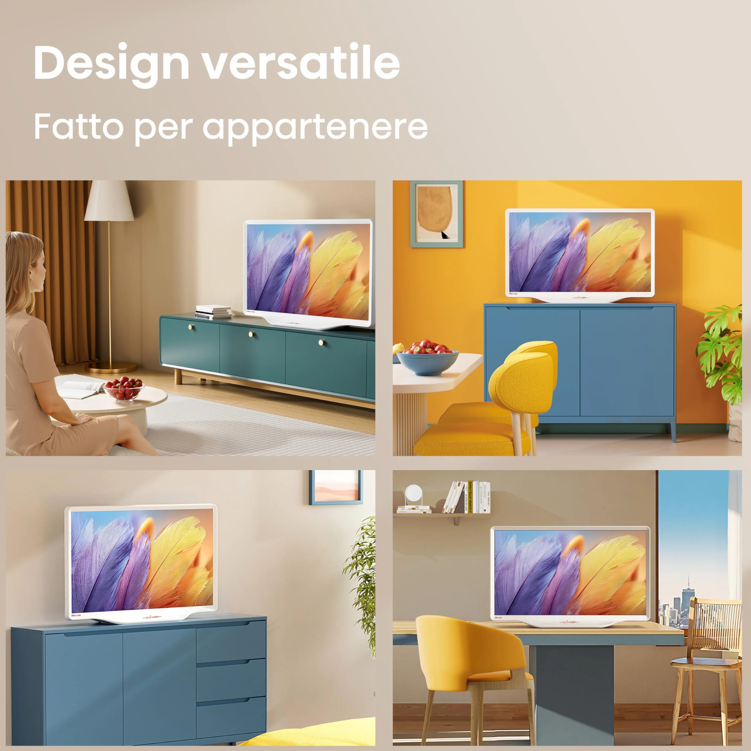 Hisense Smart TV QLED 32" Full HD 32S5Q 60Hz Dolby Atmos HDR10 VIDAA OS WiFi Game Mode AirPlay2 Works with Alexa