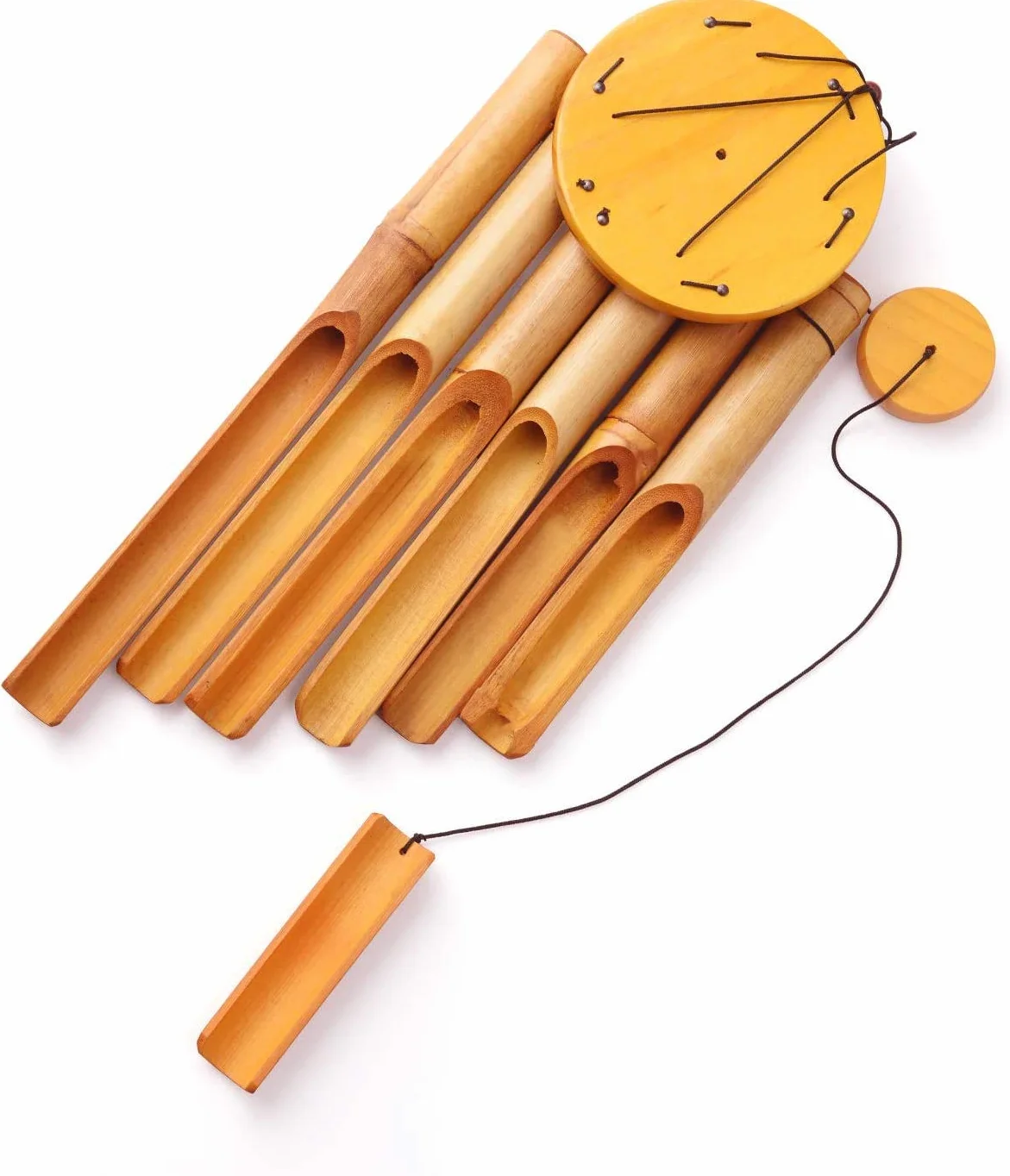 Carillon a vento in bambù commemorativo in legno, grande per interni ed esterni, 81,3 cm, per giardino, cortile, patio e decorazioni per la casa