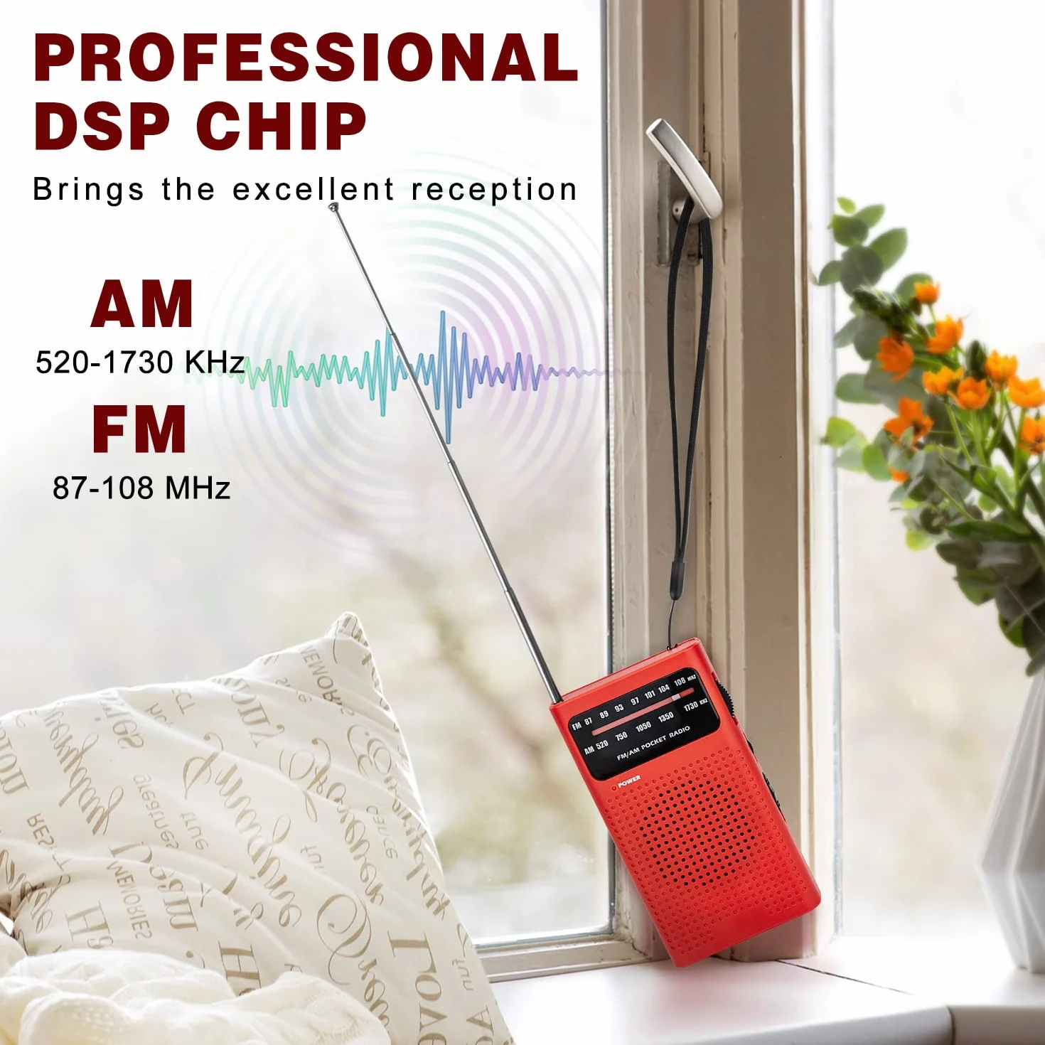 Tendak Radio Portatile FM/AM con Eccellente Ricezione e Jack per Cuffie