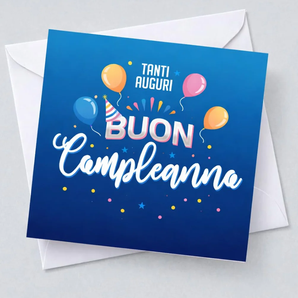 GHIBLI Biglietto Auguri Compleanno con Busta - Greeting Card Festivo Universale per Uomo Donna Bambini