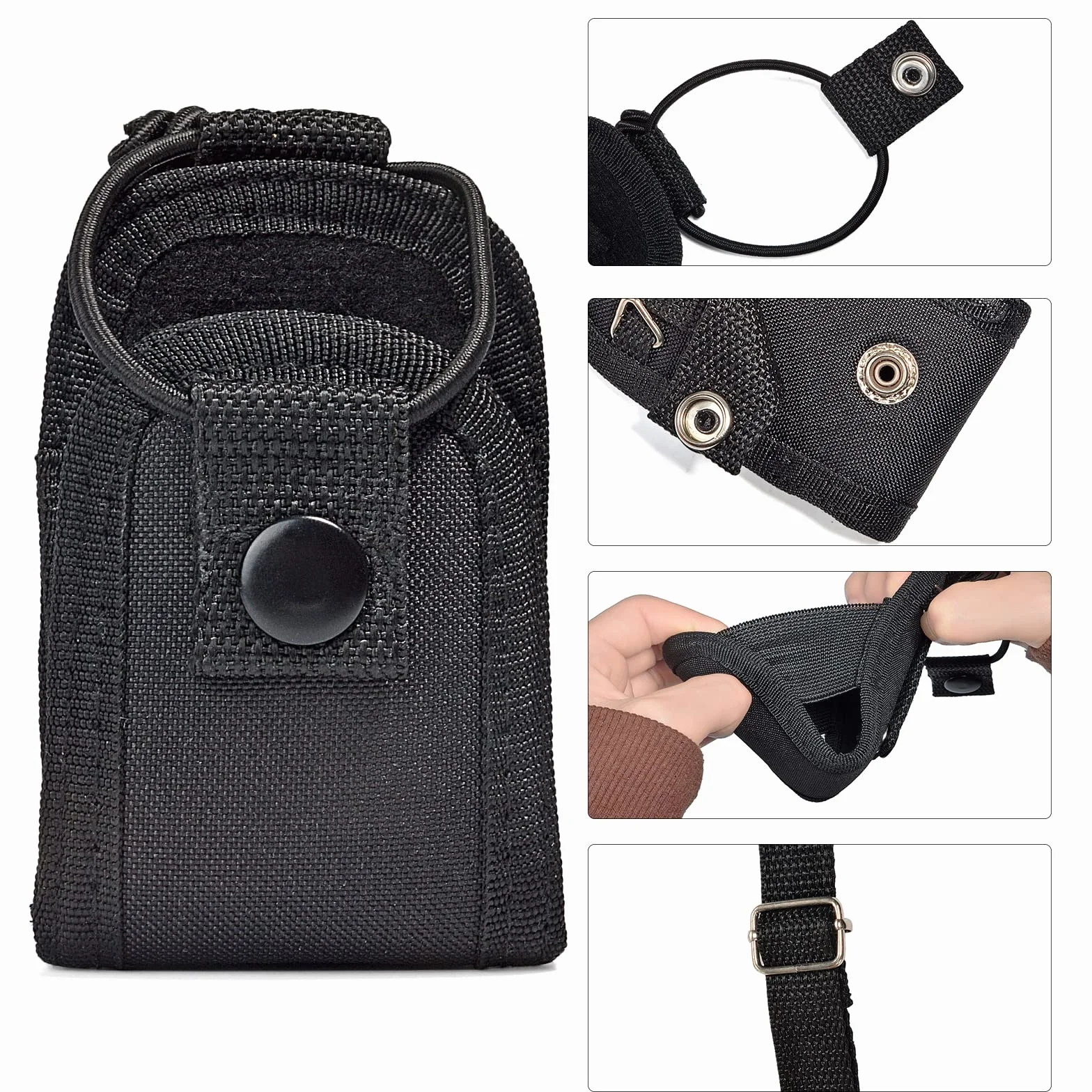 Porta radio fondina Walkie Talkie Custodia trasporto con clip cintura per Baofeng UV-5R UV82 888S Motorola TLKR Midland