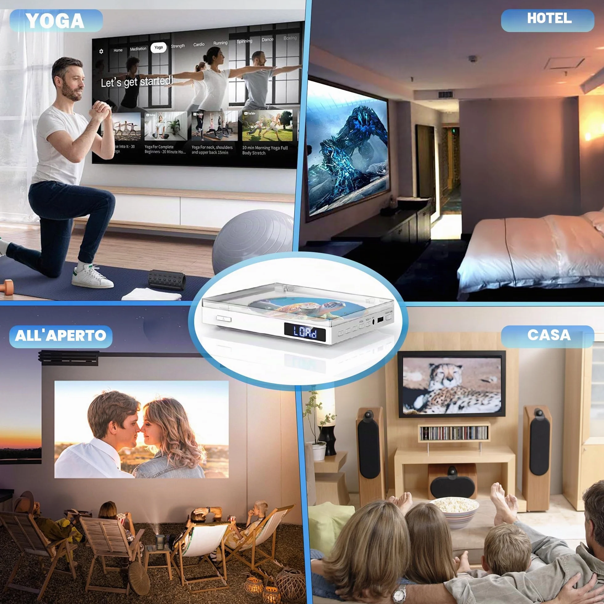 Lettore DVD MINI HDMI 1080P PAL NTSC per TV regioni compatto