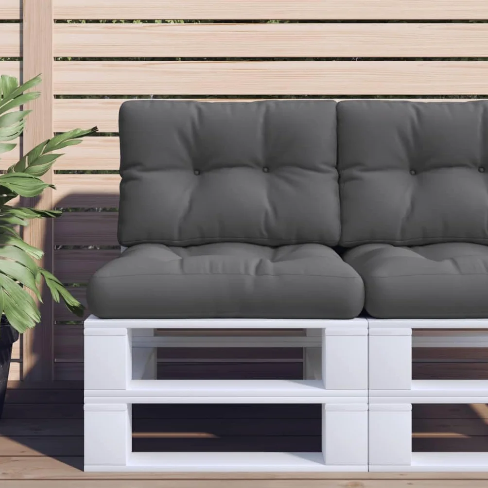 Cuscino per pallet antracite con imbottitura in fibra cava per mobili in pallet da esterno come cuscino da seduta in poliestere nelle dimensioni 50x40x12 cm