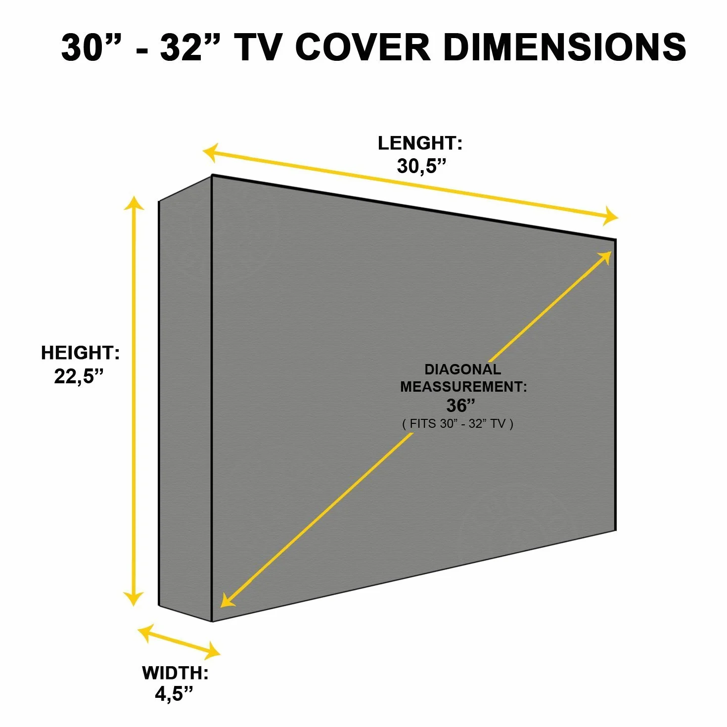 KHOMO GEAR Copertura Impermeabile per TV 32 Pollici Universale LED LCD PLASMA Beige