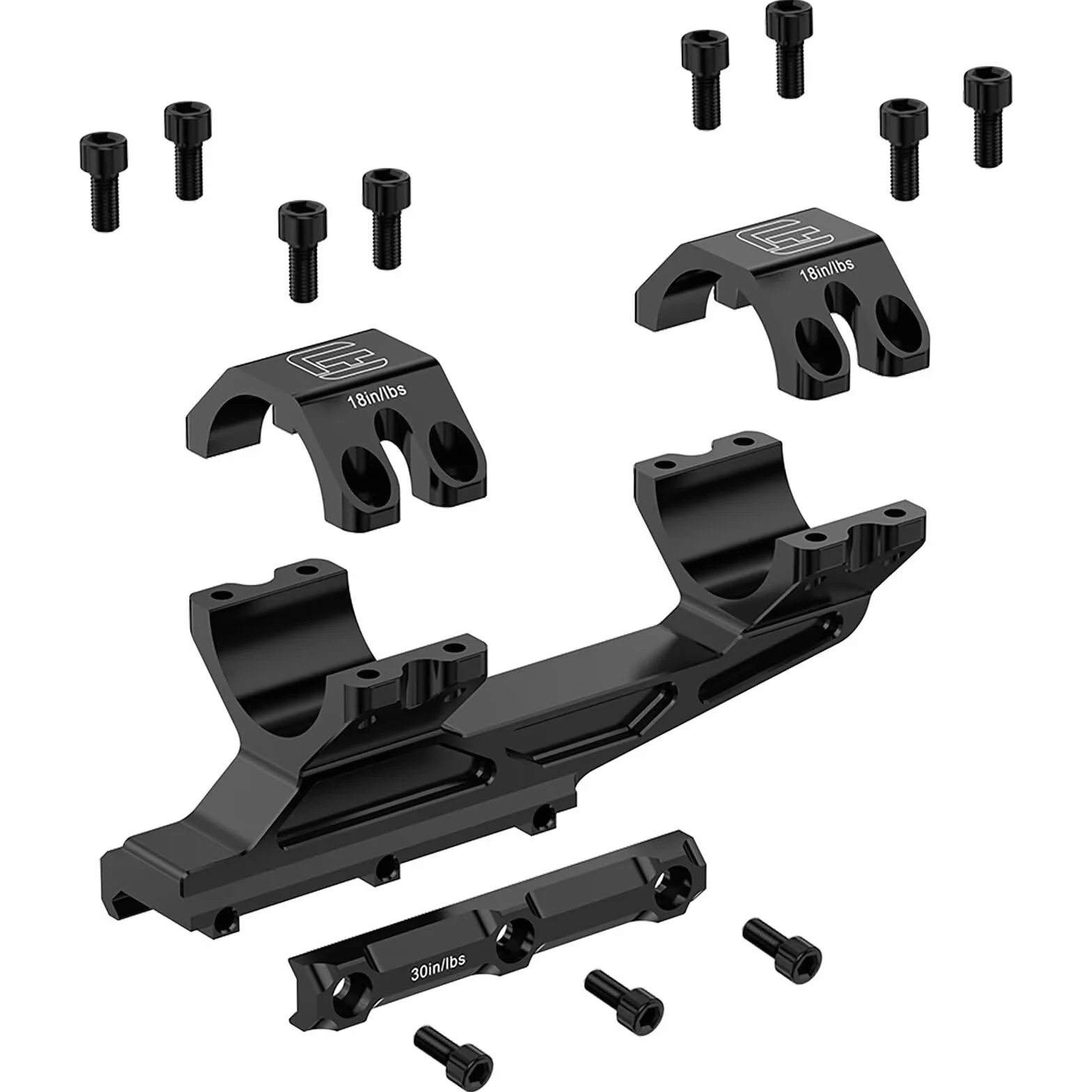 WestHunter Optics Montaggio Cantilever-Picatinny 30 mm/34 mm doppio anello sfalsato
