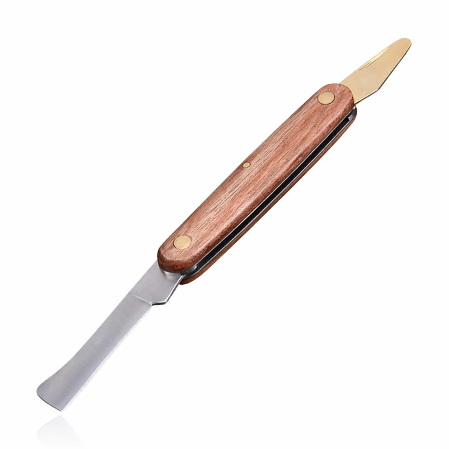 Taglierina Pieghevole per Innesto da Giardino, Coltello da Giardino per Innesto a Doppia Lama Multifunzionale con Divisore, Pieghevole