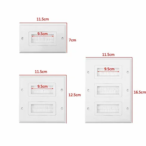 Spazzola per piastra da parete anti-polvere per cavi HDMI, rete, coassiali e altoparlanti