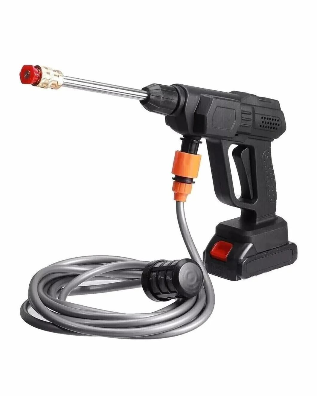 A.M.C. Idropulitrice a batteria 42V Idropulitrice Professionale portatile con 2 batterie 8000mAh e Tubo da 5M Idropulitrice ad alta pressione a batteria per il lavaggio di auto Pulizia di pavimenti