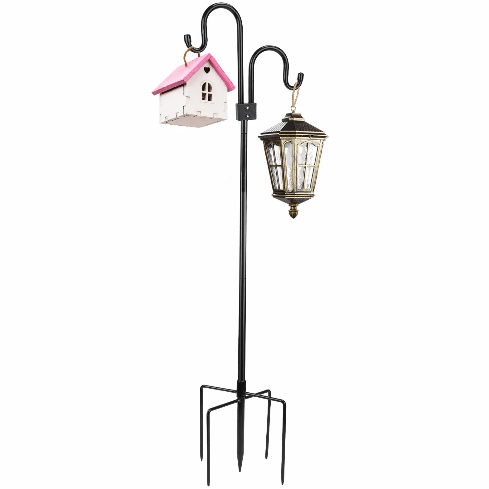 Gancio da Pastore 234CM Bastone da Giardino Doppio Gancio Base a 5 Punte