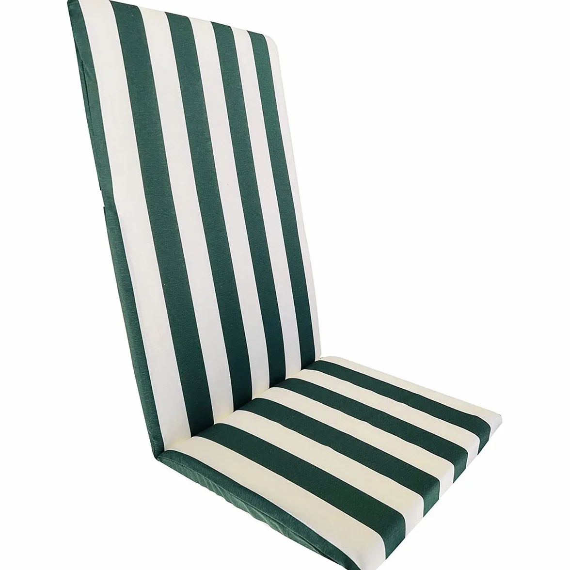 SaRani Cuscino Copri Sedie Sdraio Prendisole Mare Giardino Terrazzo 45x120 cm a Righe (Verde)