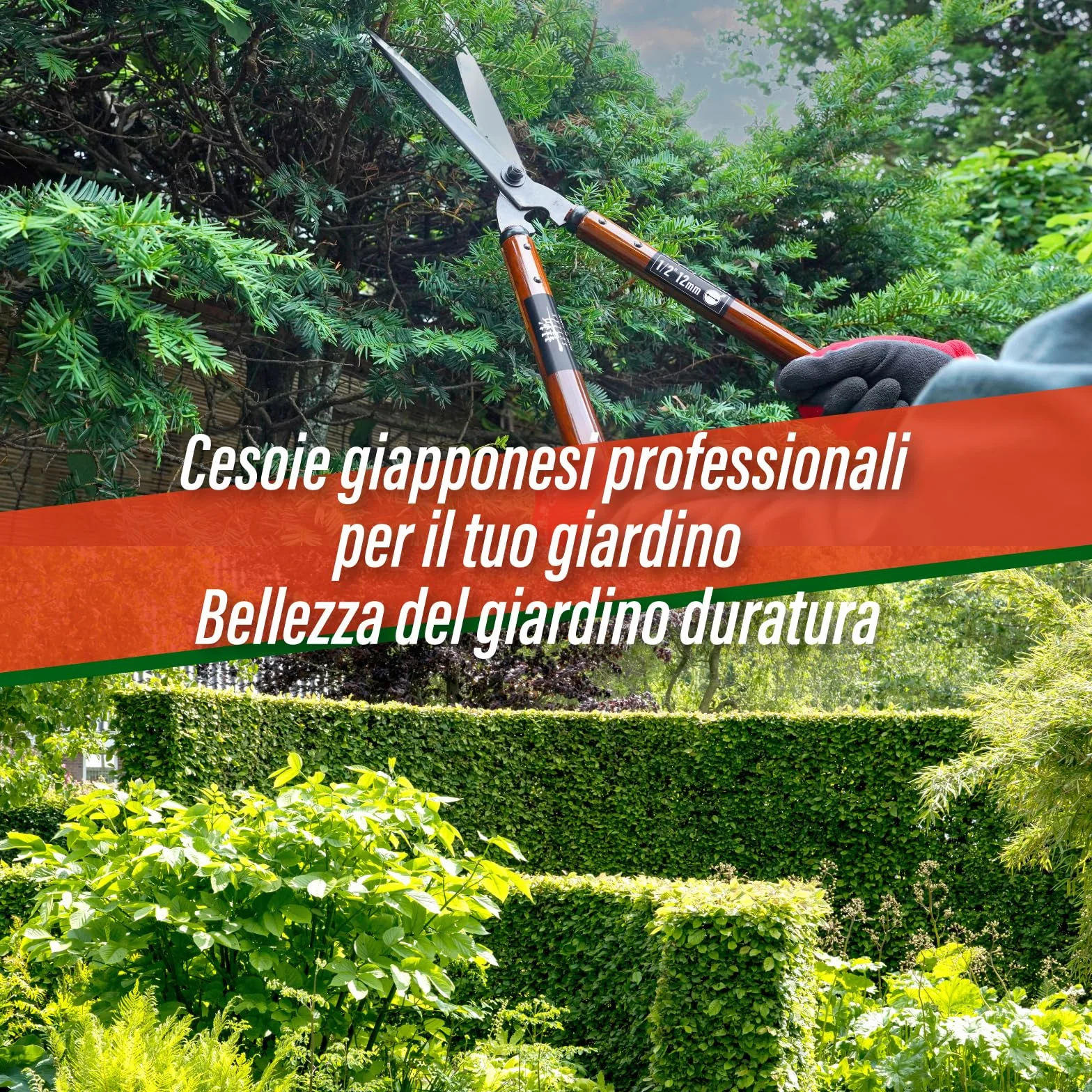 SUIZAN Cesoie per siepi 575mm Forbici da potatura giapponesi professionali