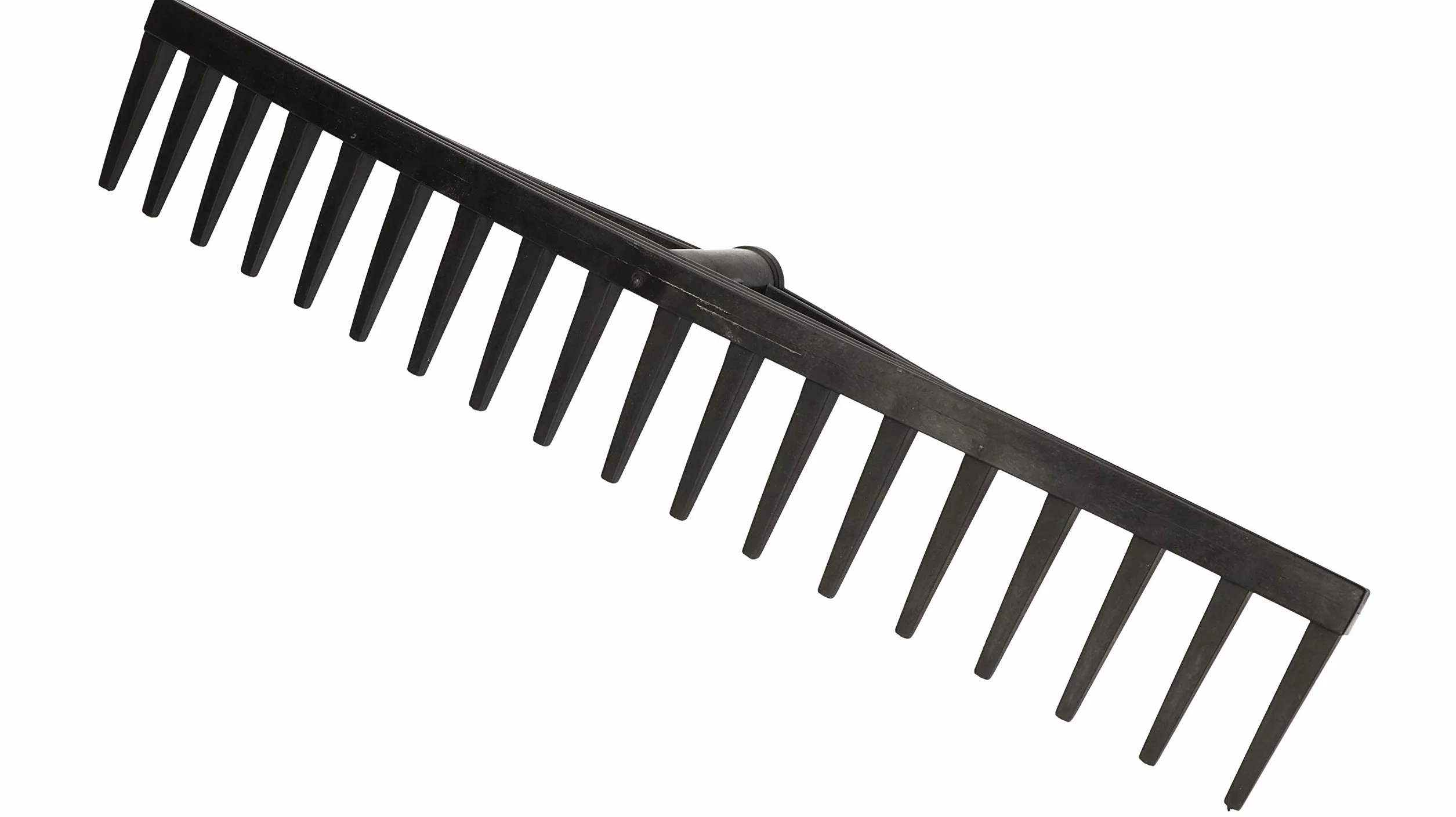 KOTARBAU® Rastrello per Foglie - Rastrello Giardino - Plastica - 61 cm - Nero - 18 Denti - per Erba Fieno - Senza Manico - Leggero Resistente