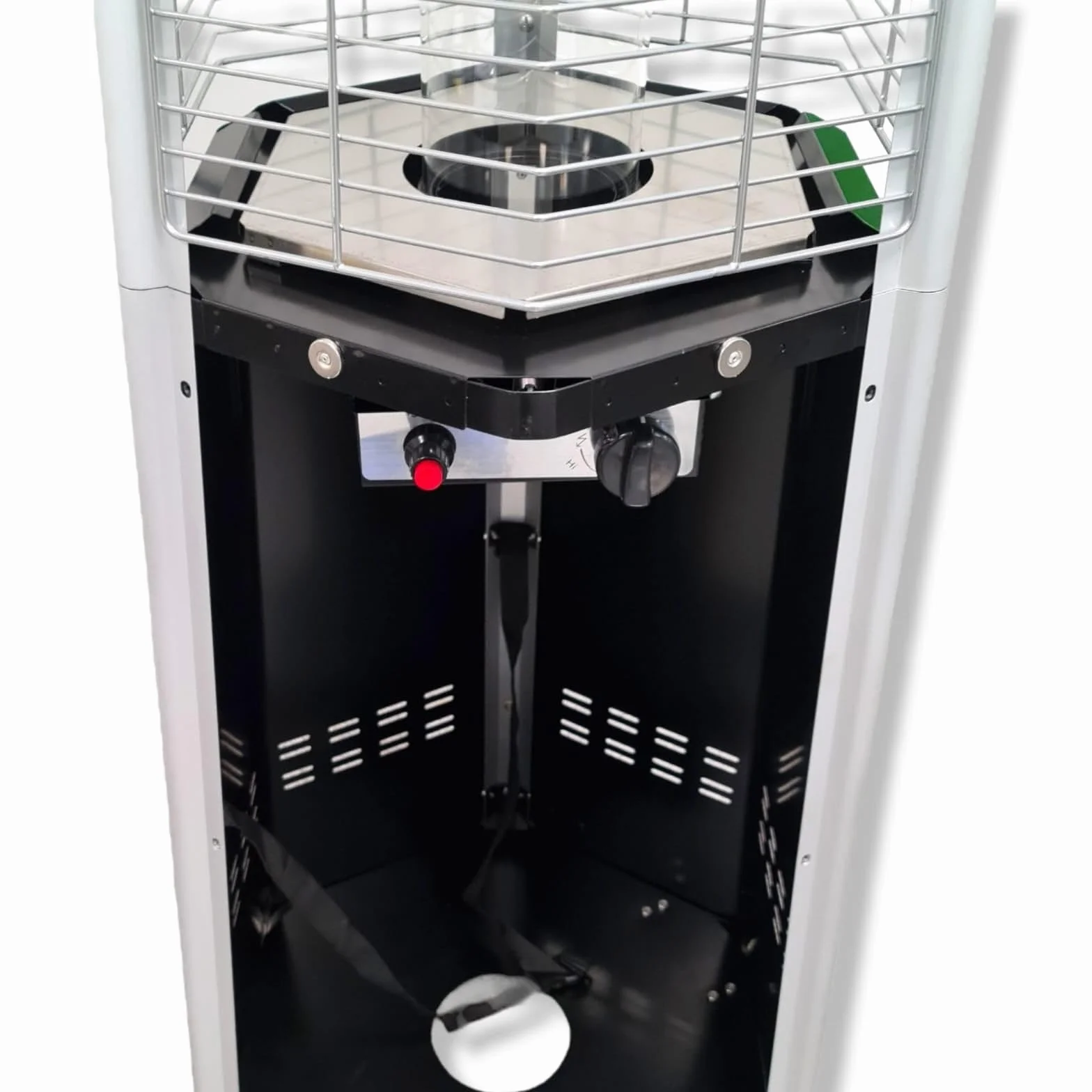 XONE Stufa a Piramide Esagonale 12,5kW 195cm Nero