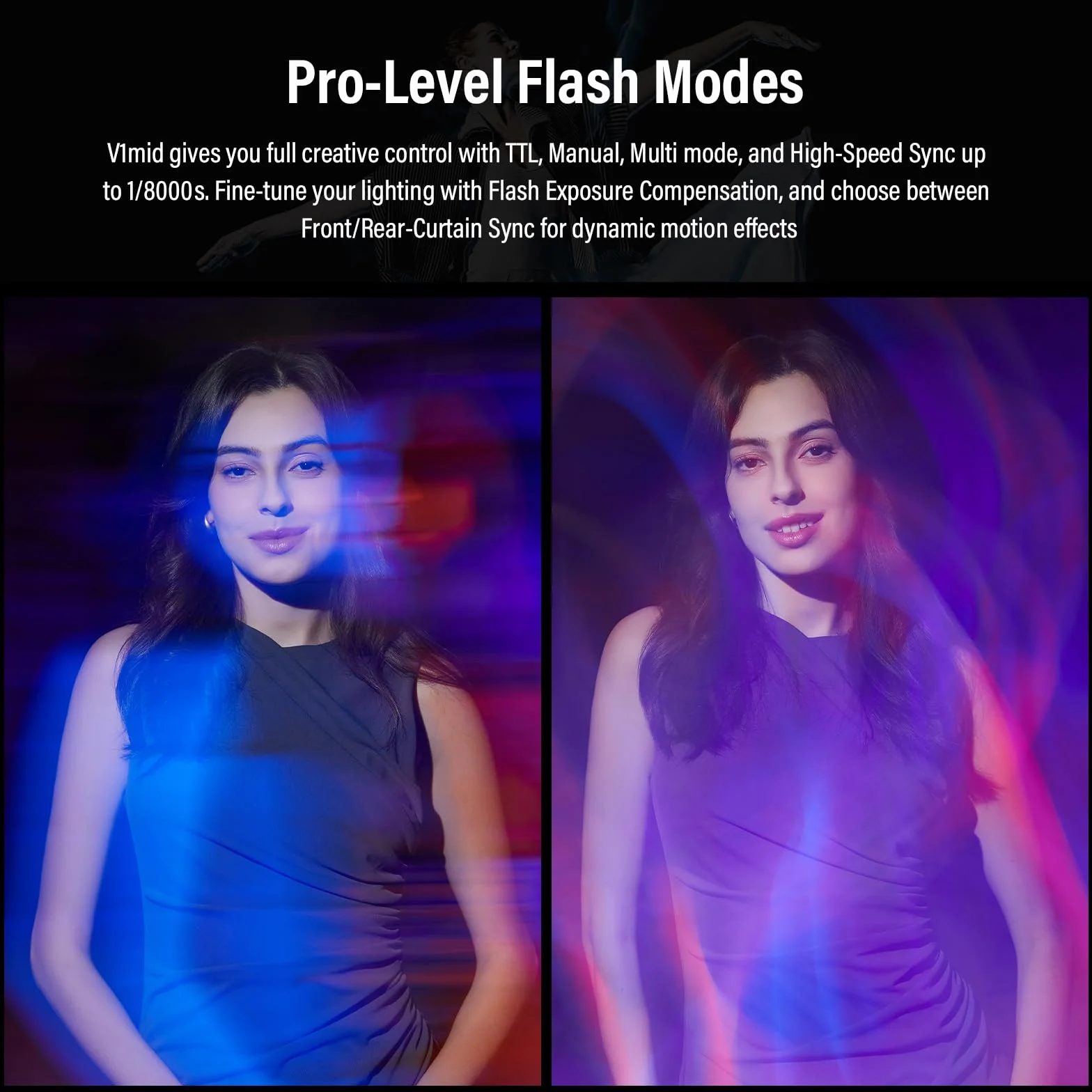 Godox V1 Mid C Flash Speedlite 55Ws TTL testa rotonda per Canon