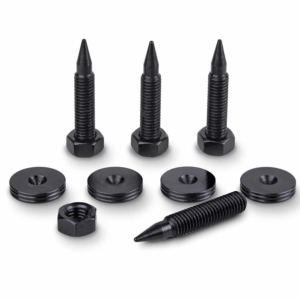 PrecisionGeek M6 Acciaio Annerito Spike Cono Absorber Altoparlanti Vite L-35mm Piedino 20mm 4pz