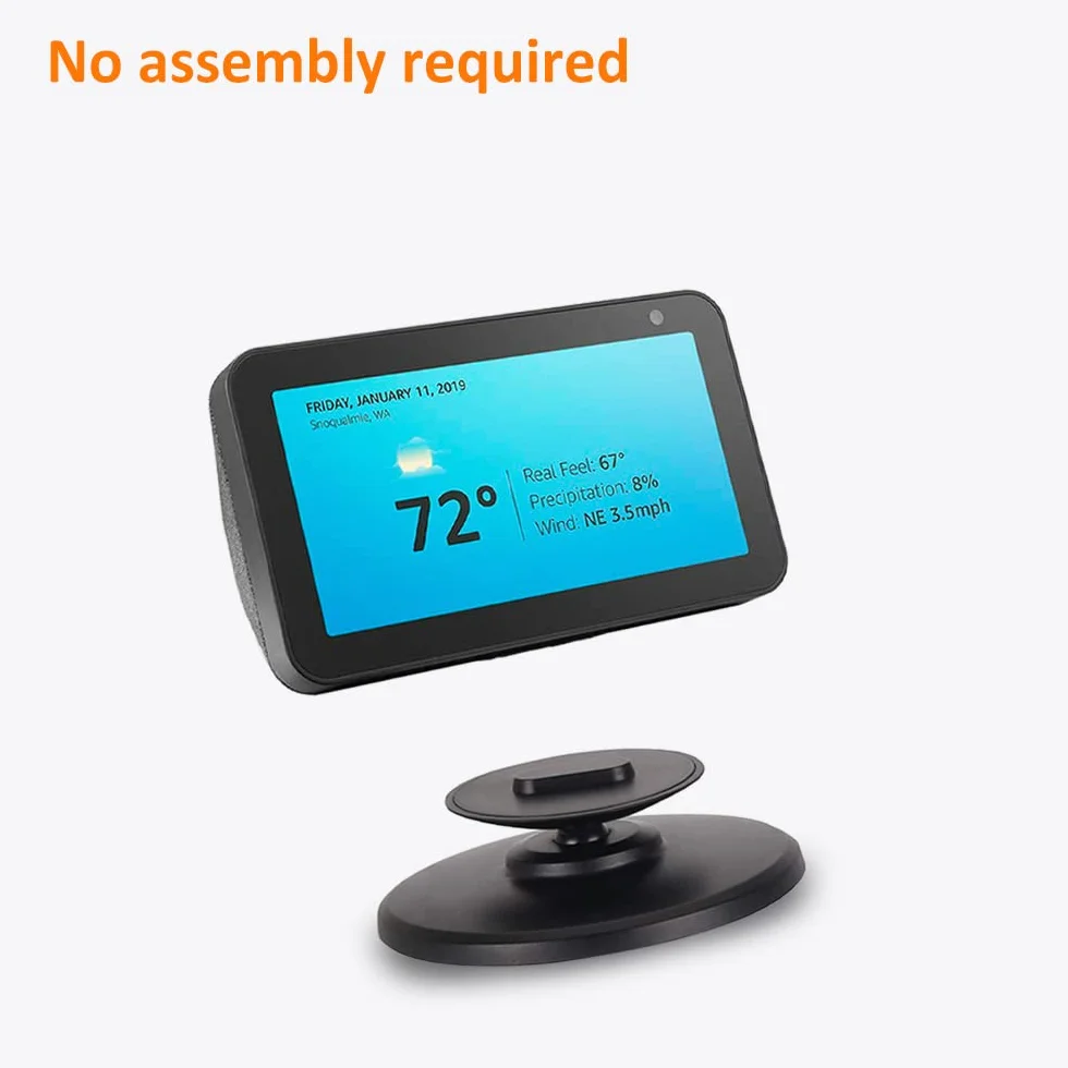 Supporto regolabile magnetico 360° per Amazon Echo Show 5, nero