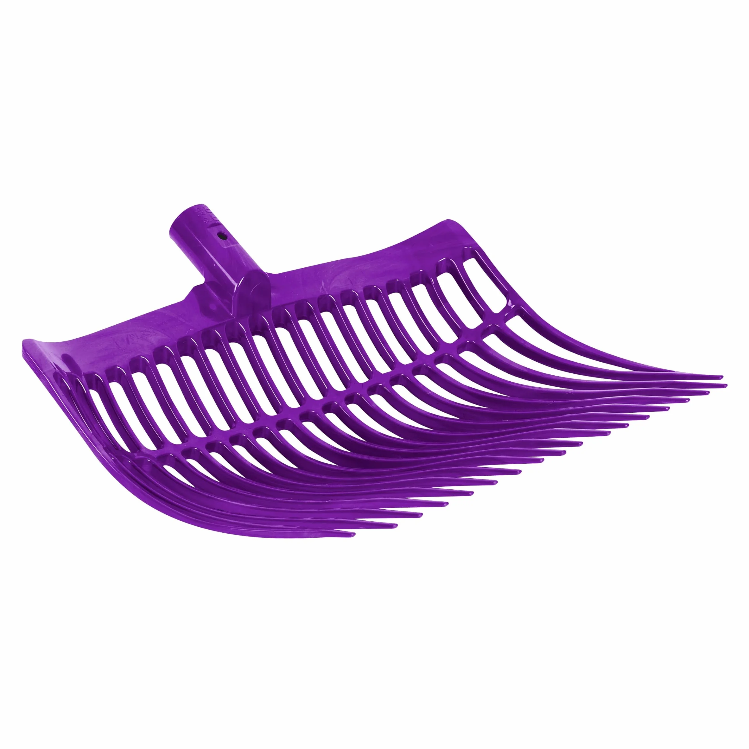 HORIZONT Forchetta Svedese, Viola, in plastica Resistente, Larghezza 40 cm, 18 Denti, forcone per Cavallo, Cortile e stalla, forchetta per Letame Senza Gambo, forchetta da Letame